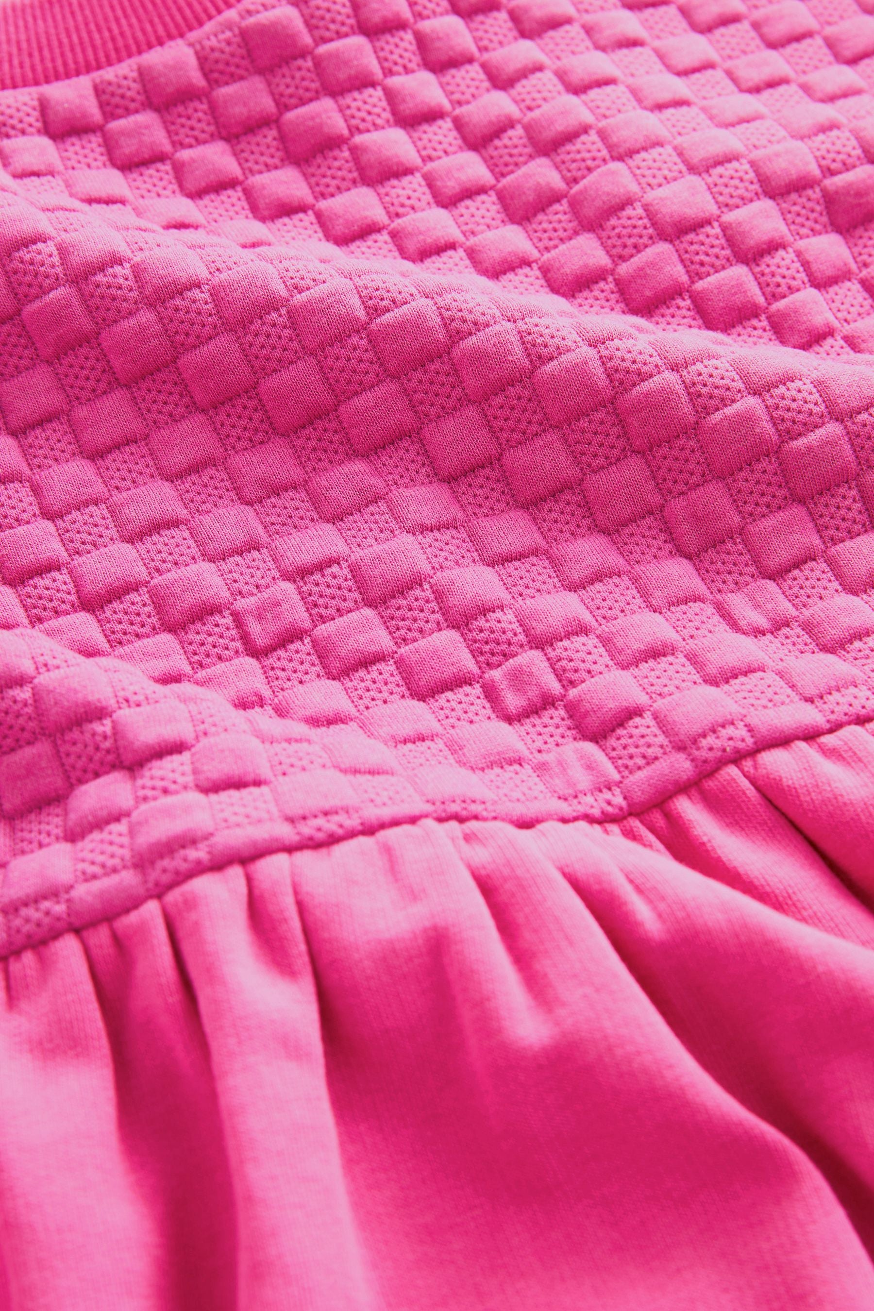 Pink Quilted Cosy Long Sleeve Dress (3-16yrs)