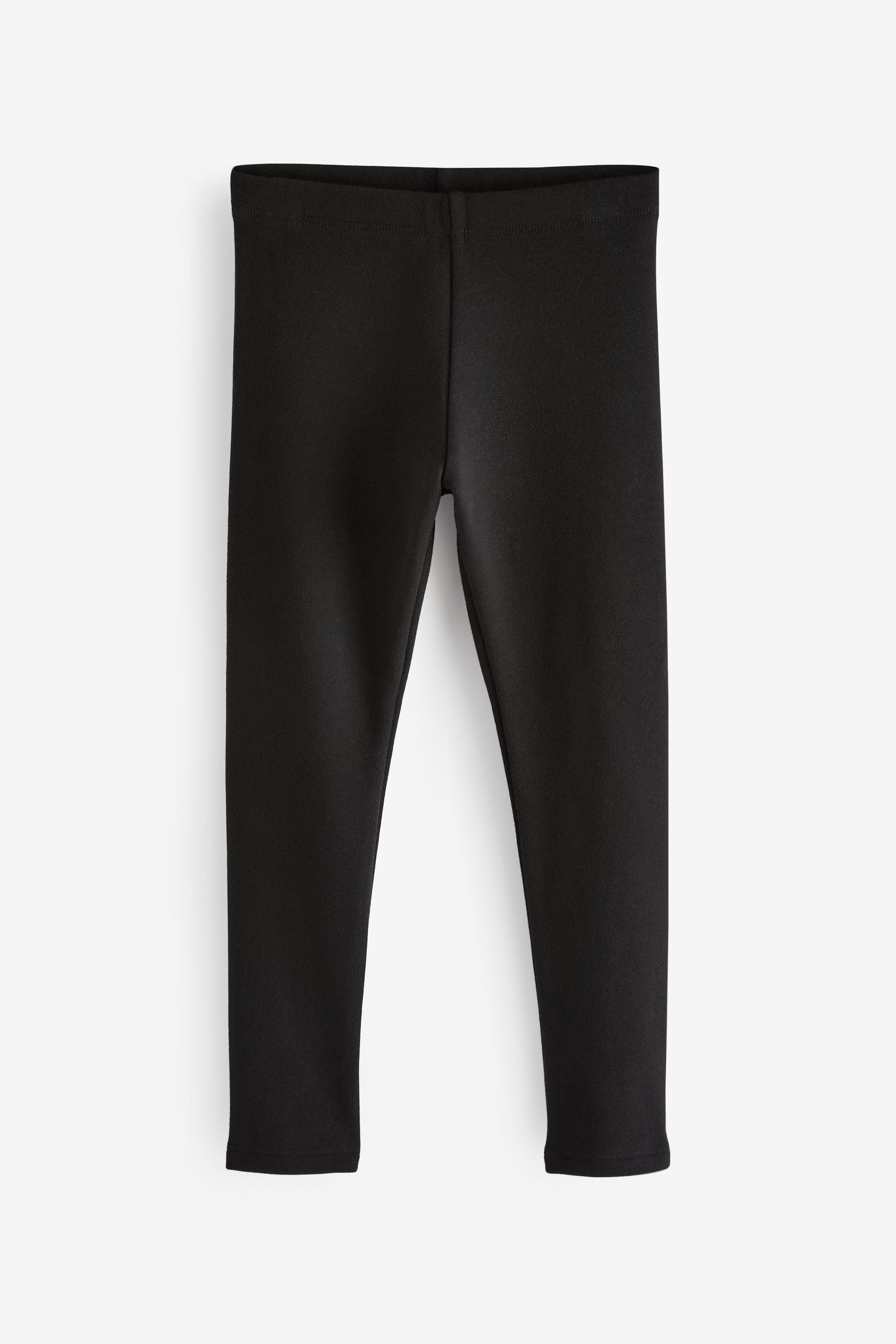 Black Long Length Cosy Fleece Lined Leggings (3-16yrs)