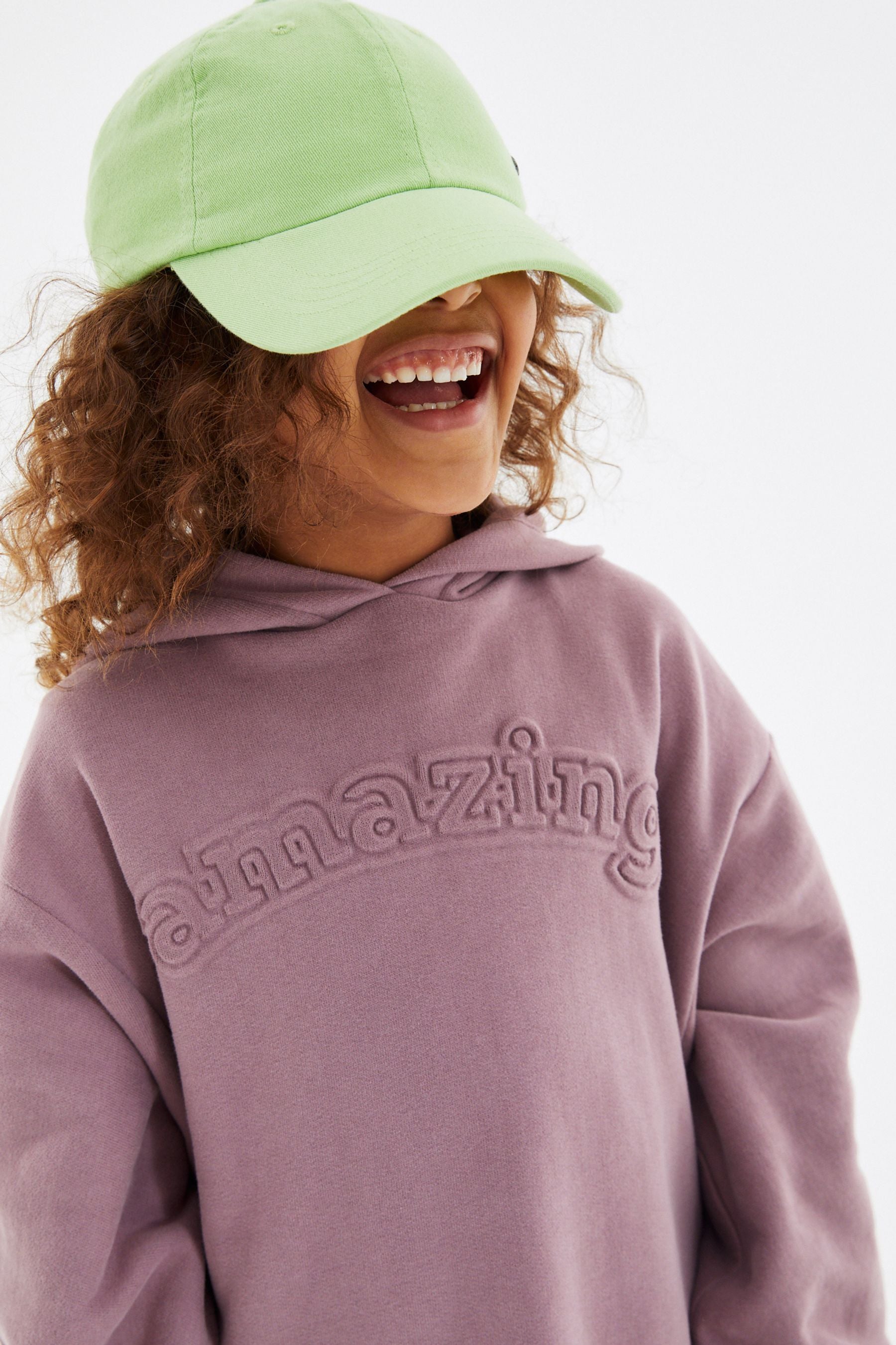 Purple Amazing Embossed Hoodie And Leggings Set (3-16yrs)