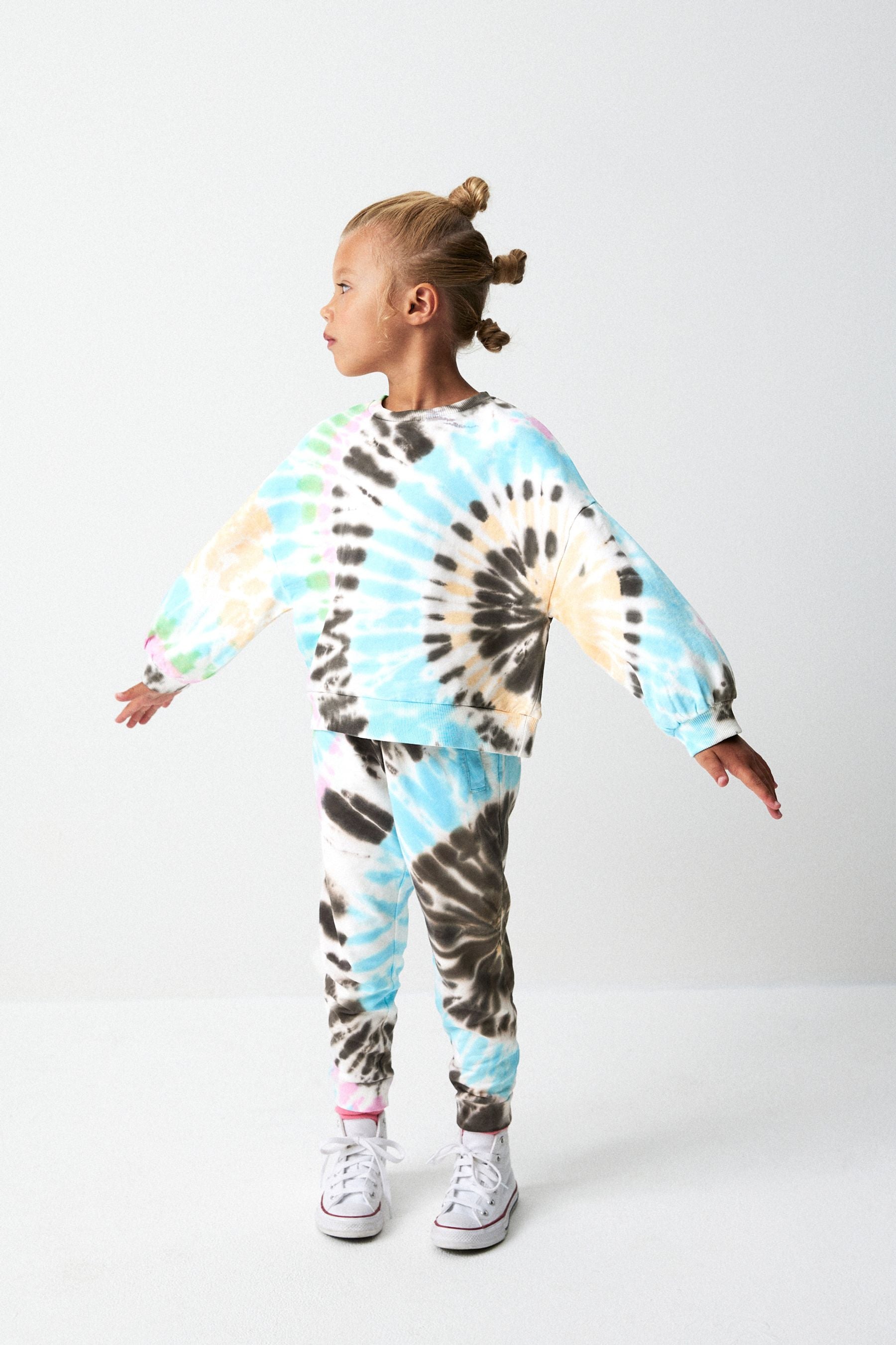 Multi Tie Dye Crew Sweatshirt and Joggers Set (3-16yrs)