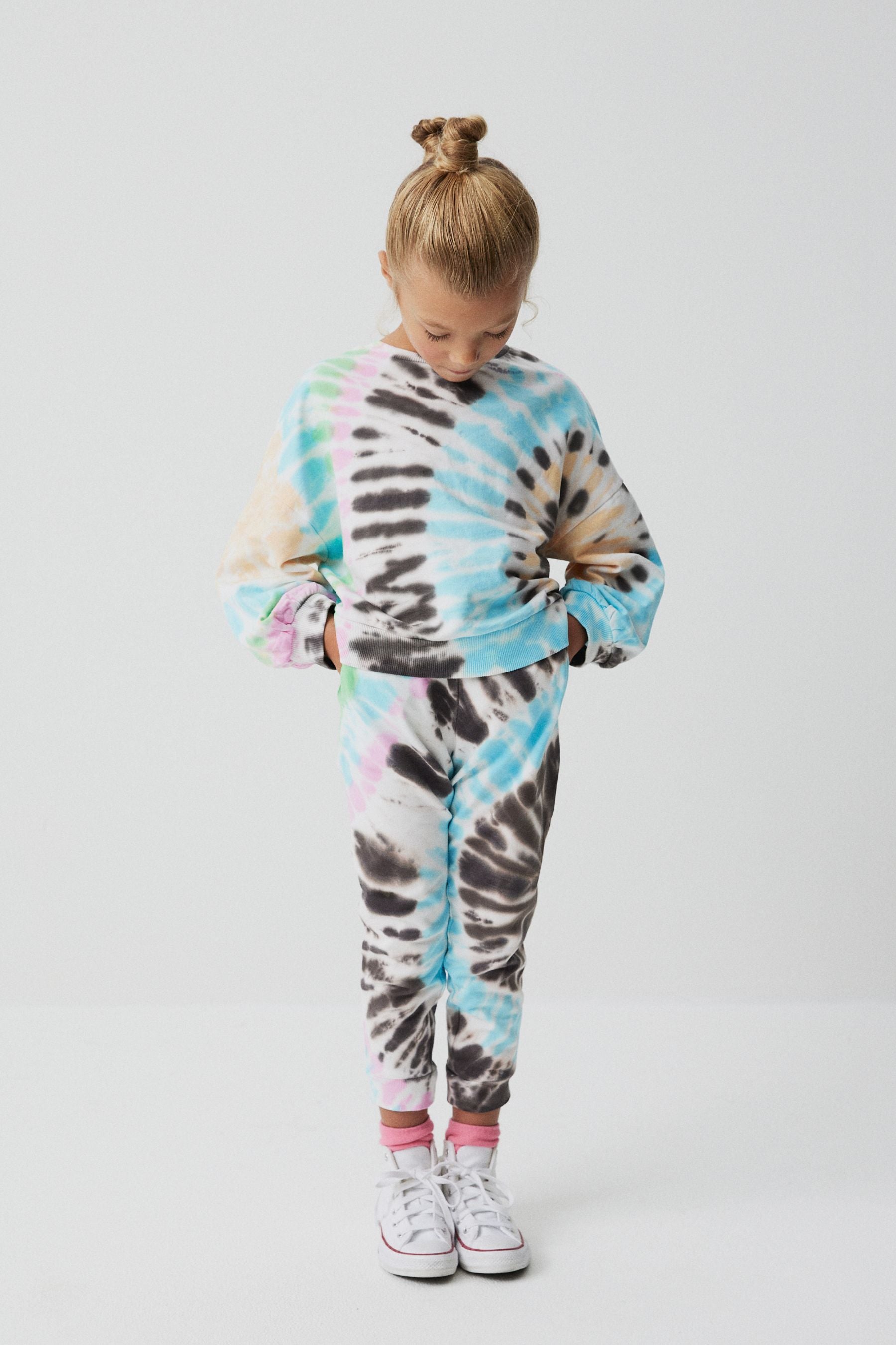 Multi Tie Dye Crew Sweatshirt and Joggers Set (3-16yrs)