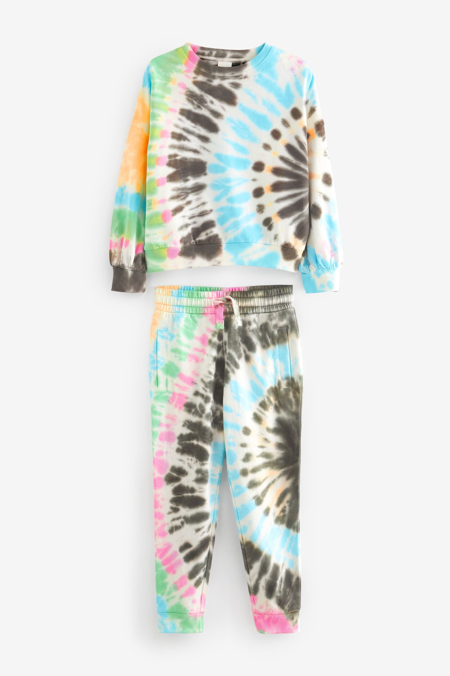 Multi Tie Dye Crew Sweatshirt and Joggers Set (3-16yrs)