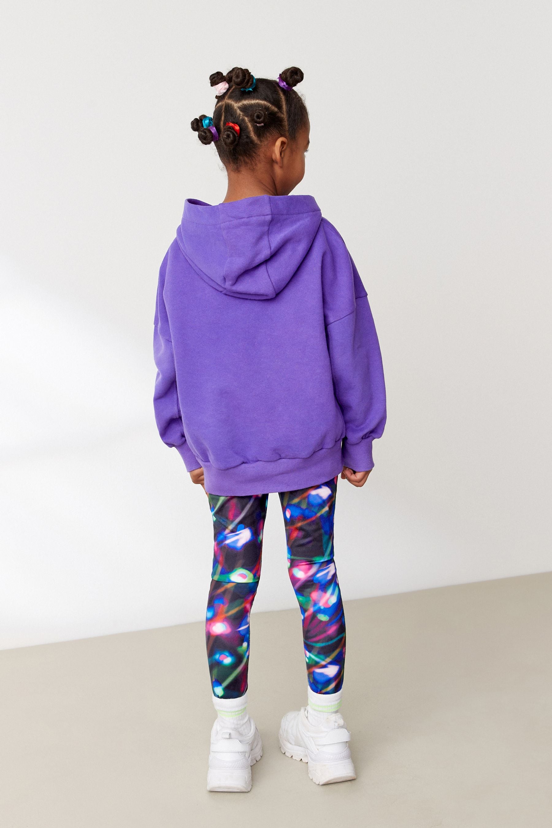 Purple Graphic Hoodie and Legging Set (3-16yrs)