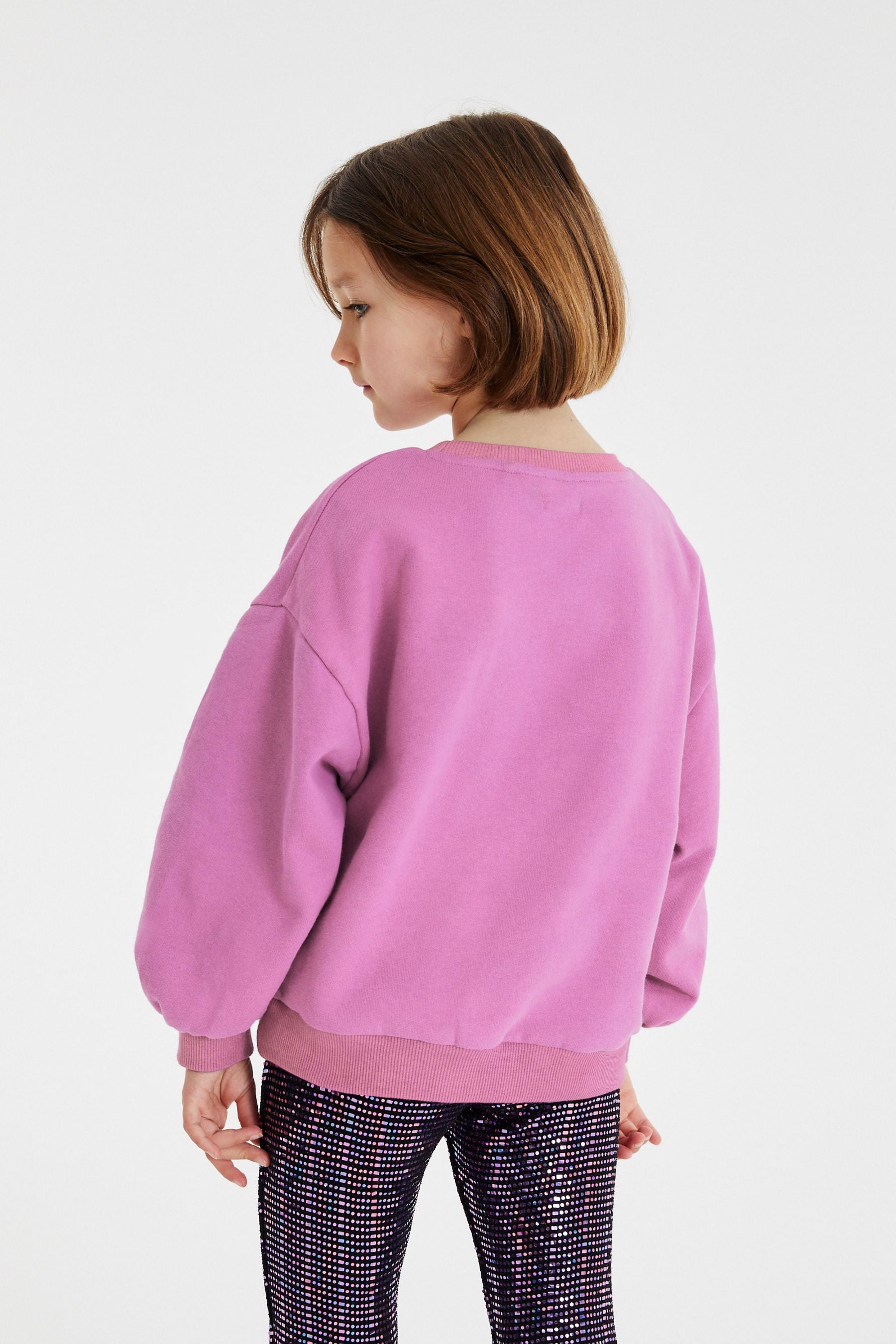 Pink Sequin Star Sequin Crew Sweatshirt Top (3-16yrs)