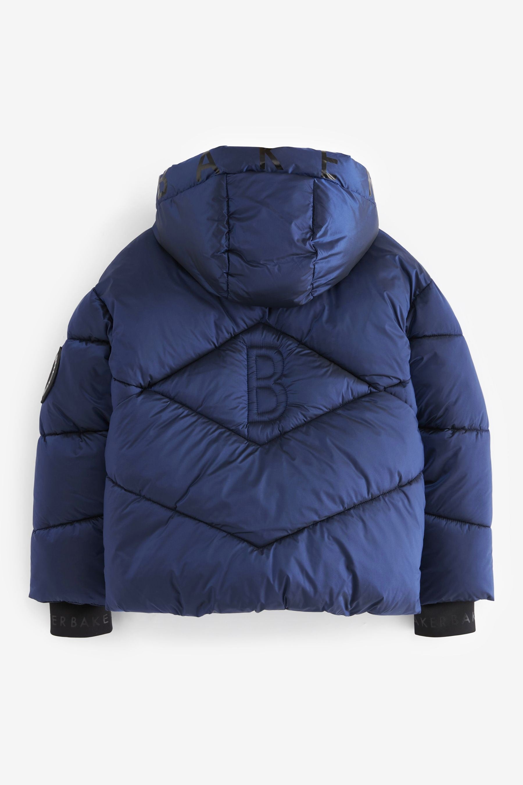 Blue Baker by Ted Baker Shower Resistant Metalic Padded Coat