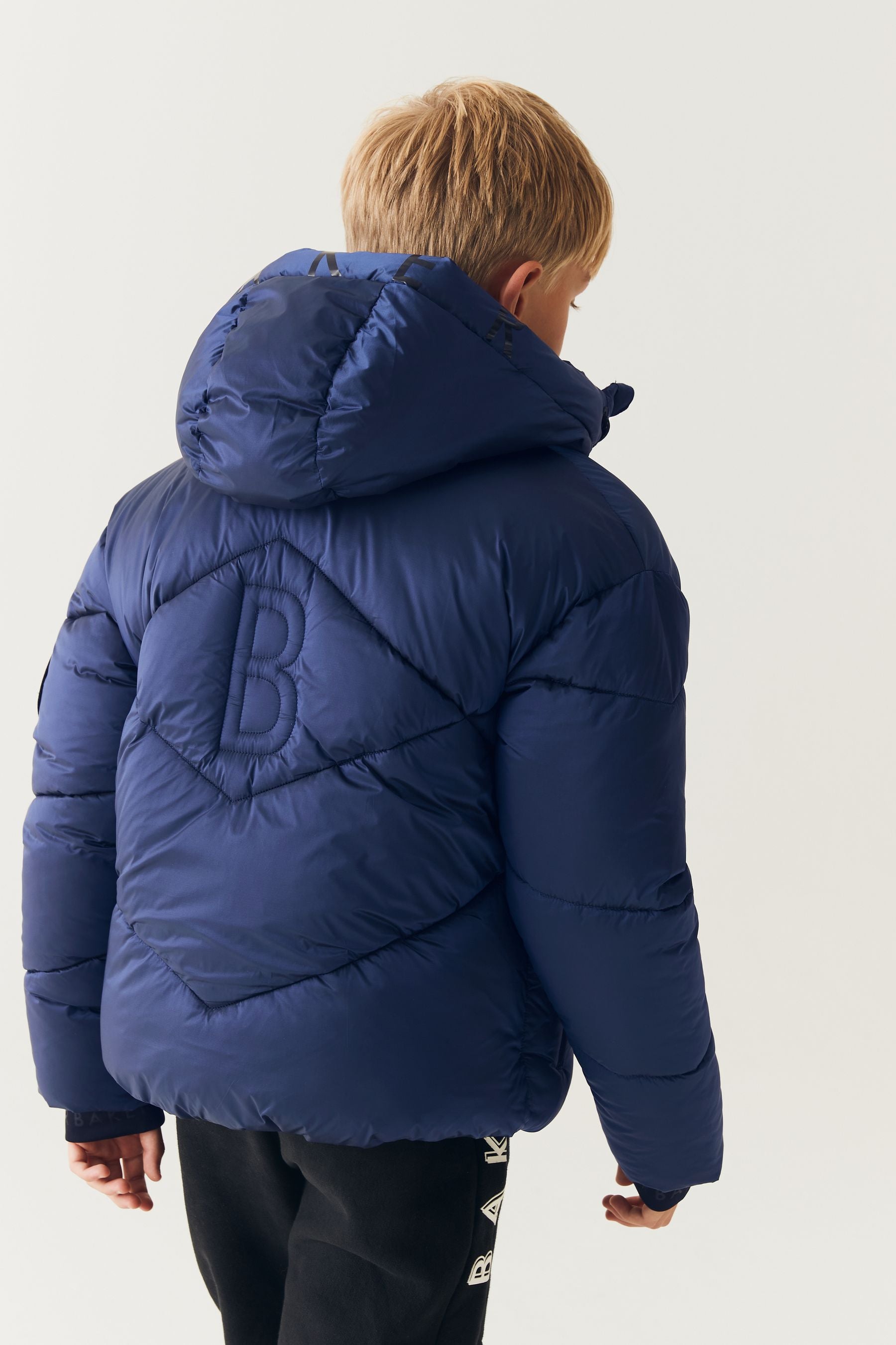 Blue Baker by Ted Baker Shower Resistant Metalic Padded Coat