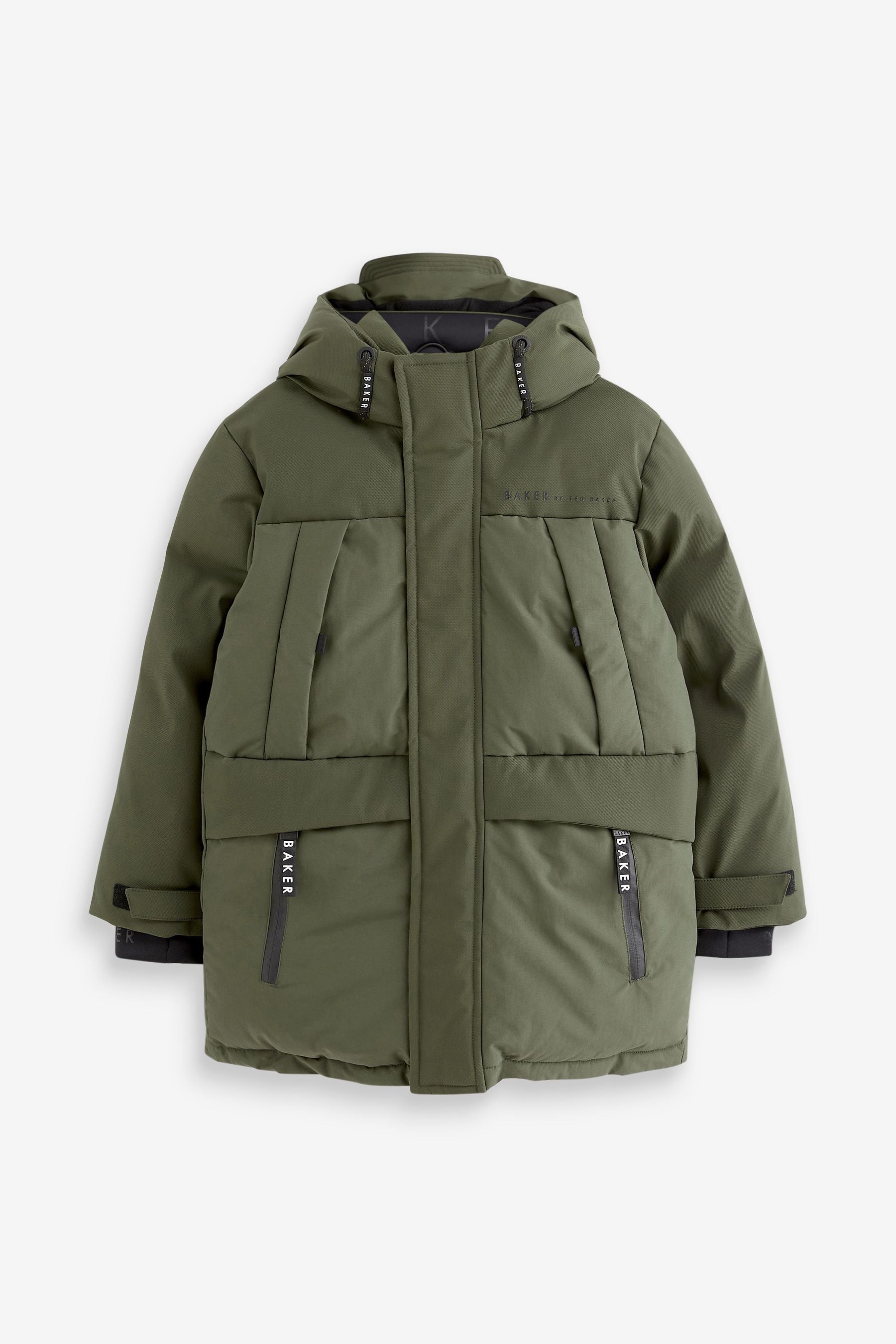 Baker by Ted Baker Khaki Green Shower Resistant Parka Coat