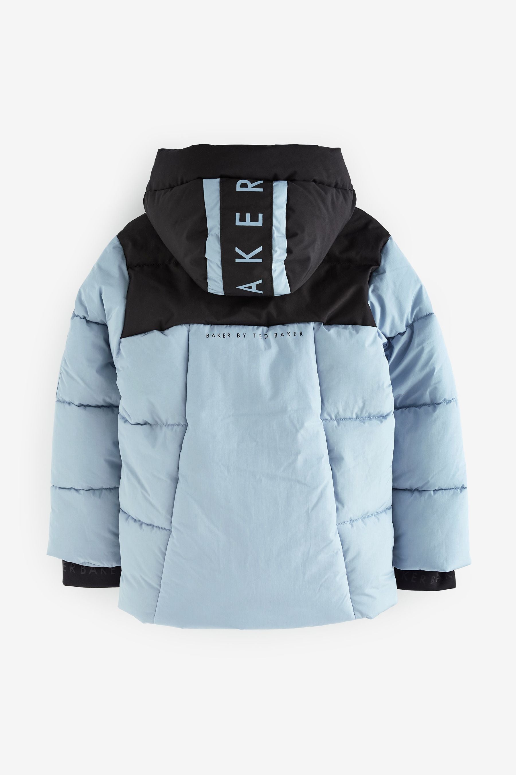 Duck Egg Blue Baker by Ted Baker Shower Resistant Colourblock Padded Coat