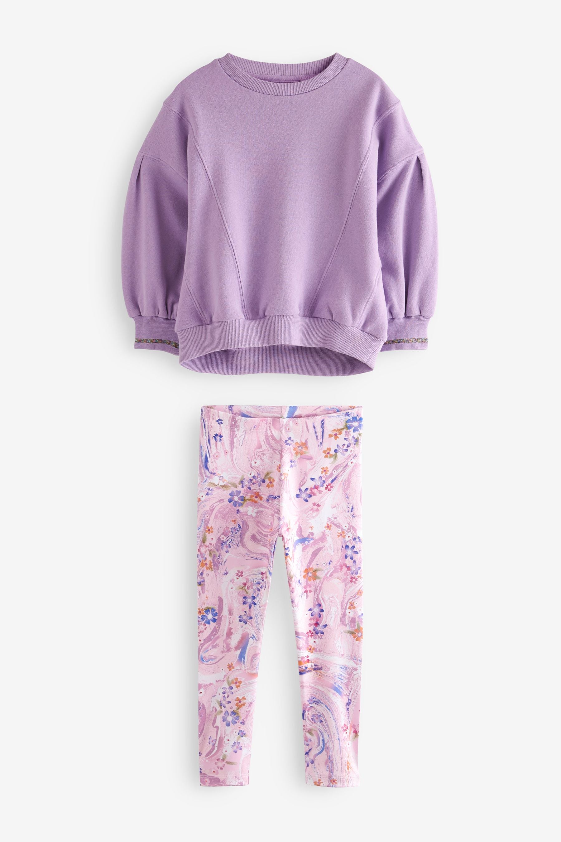 Lilac Purple Sweatshirt And Leggings Set (3-16yrs)