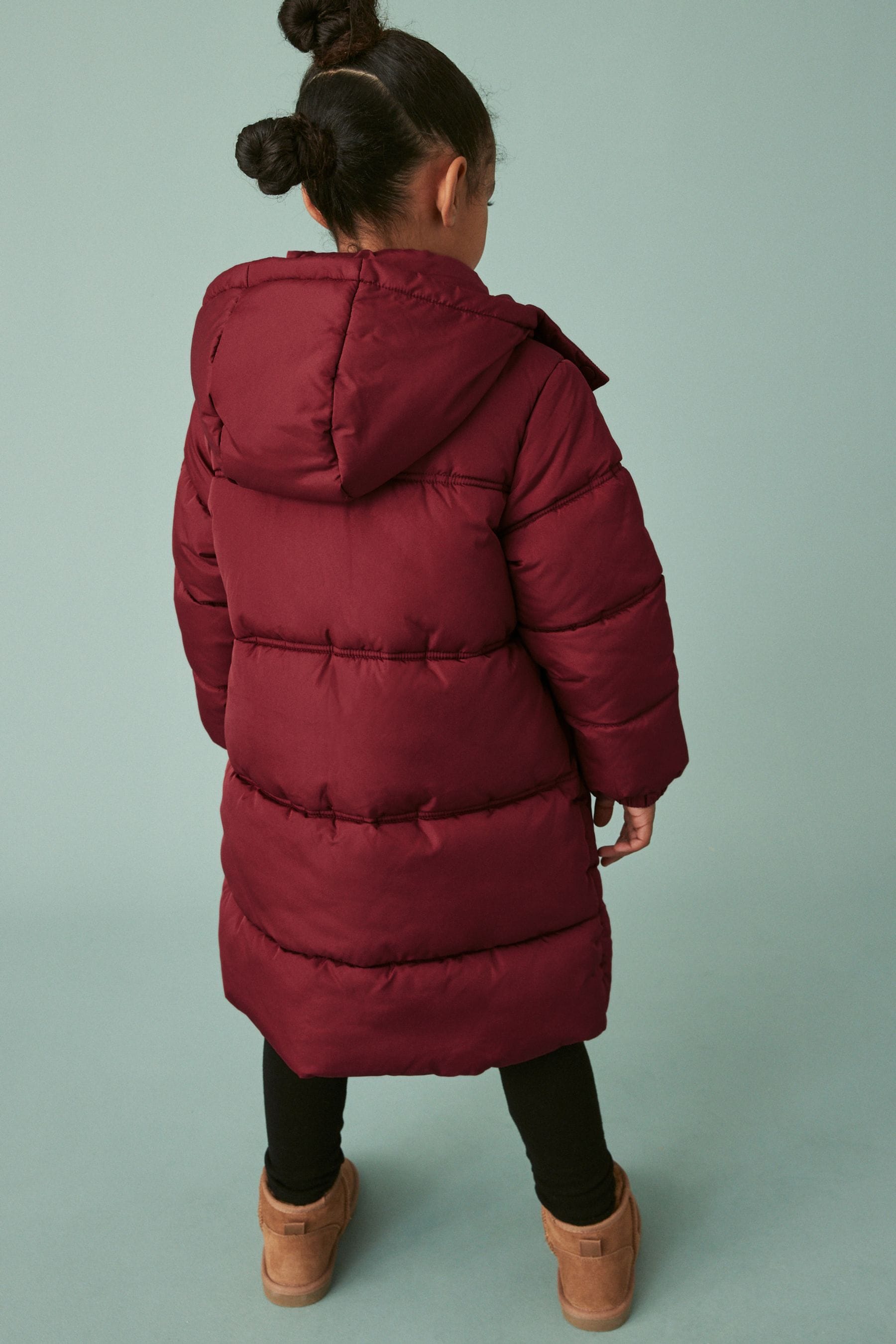 Red Shower Resistant Double Stitch Padded Coat (3-16yrs)