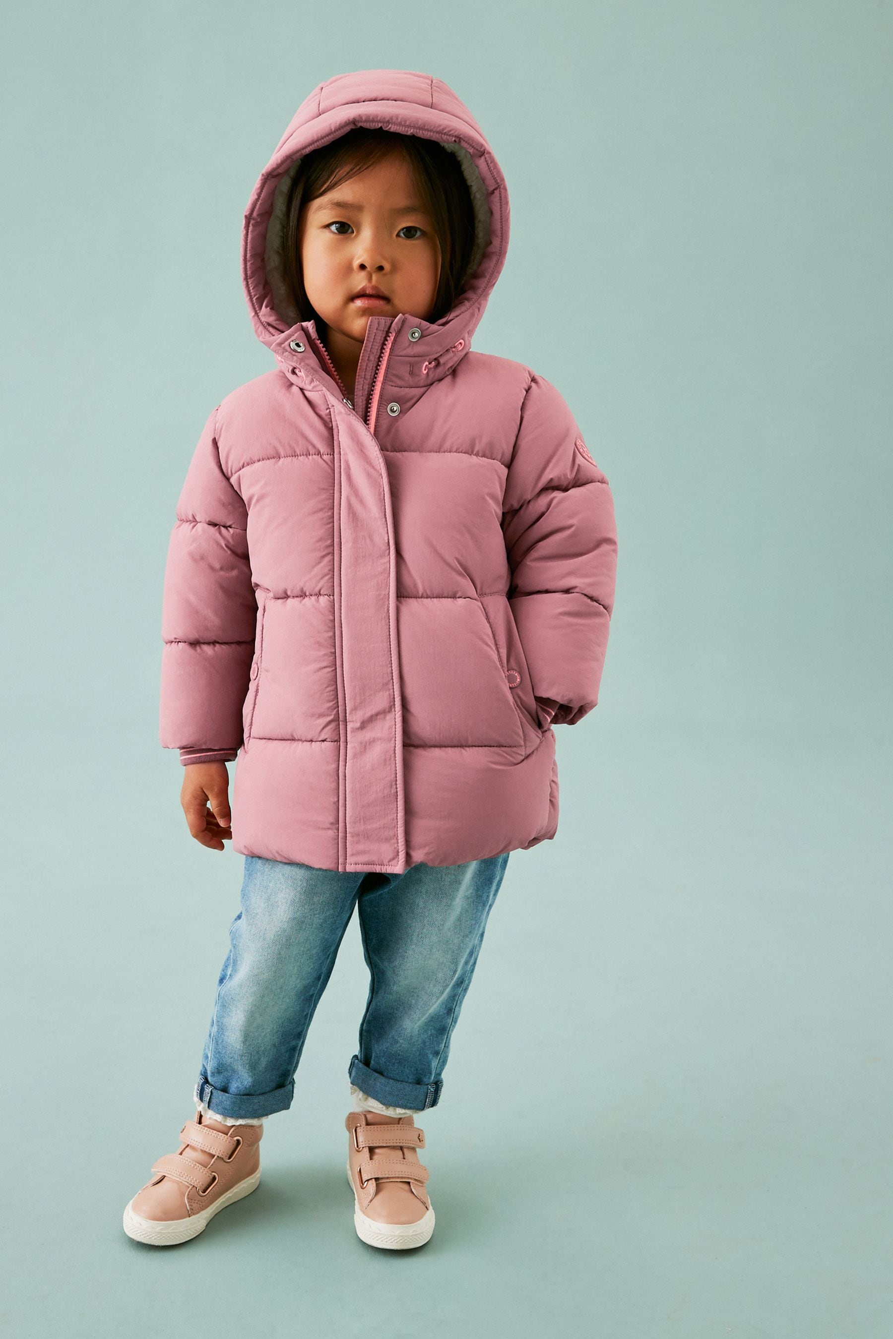 Pink Shower Resistant Padded Coat (3mths-7yrs)