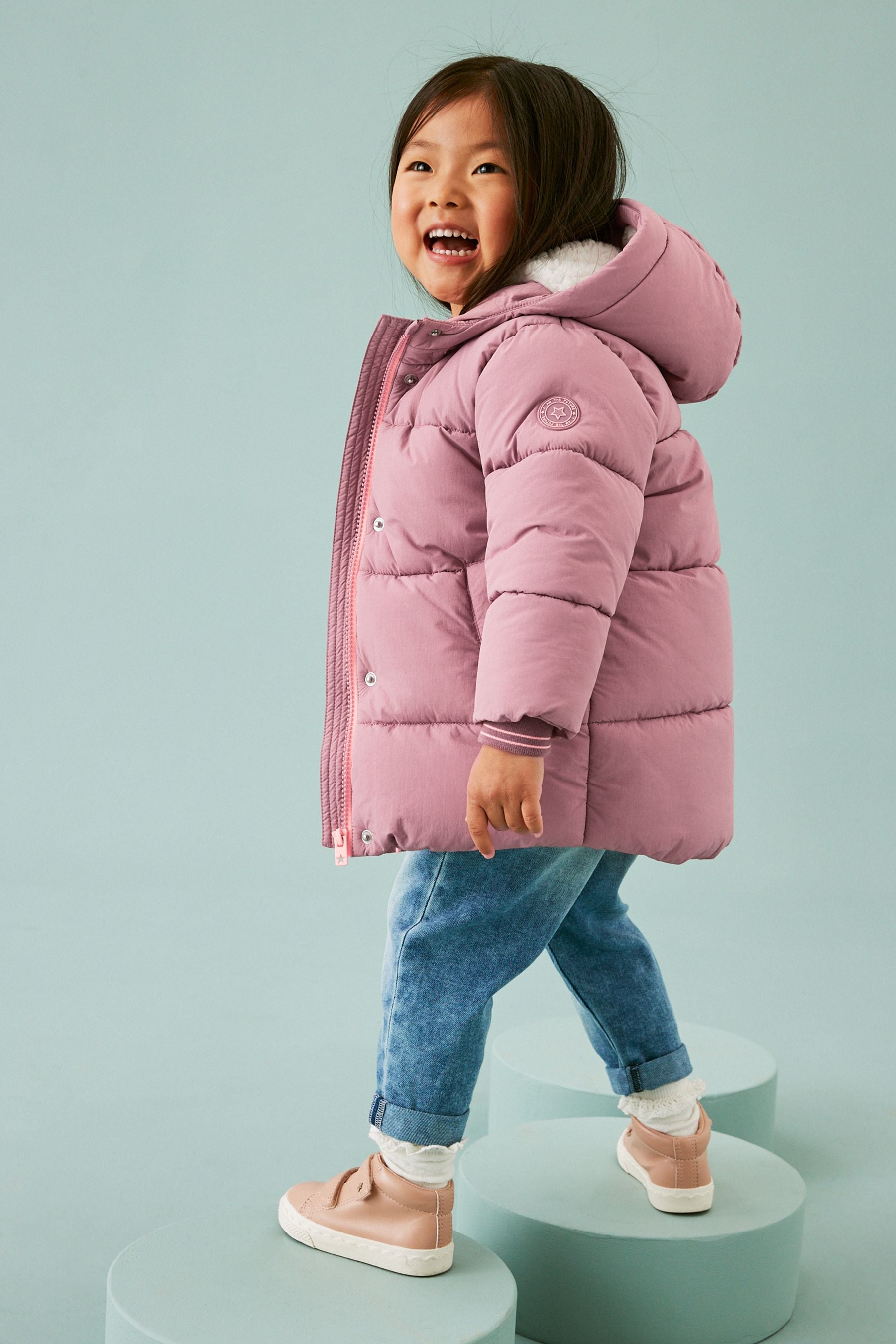 Pink Shower Resistant Padded Coat (3mths-7yrs)