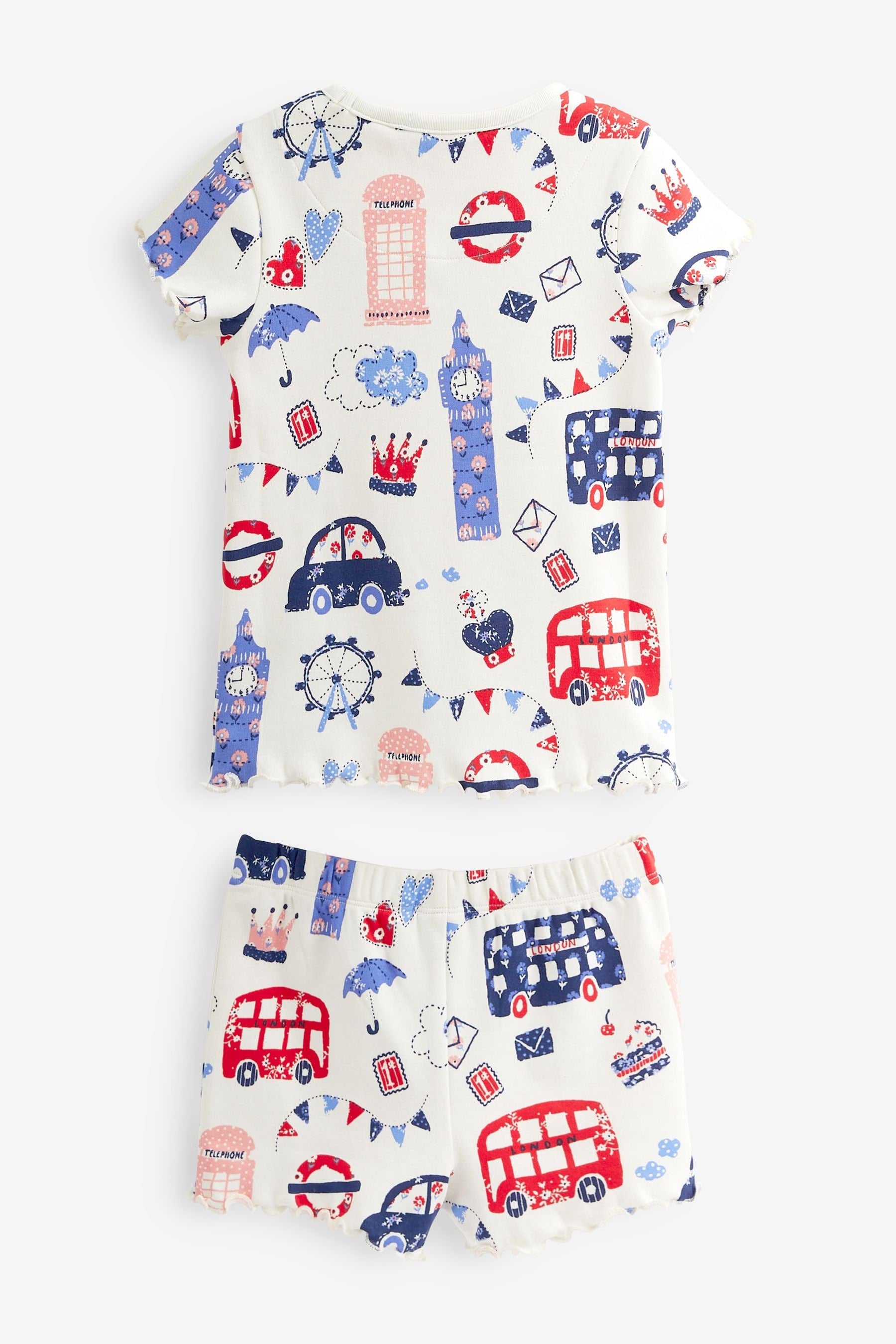 Red/Navy/White London Short Pyjamas 1 Packs (9mths-12yrs)