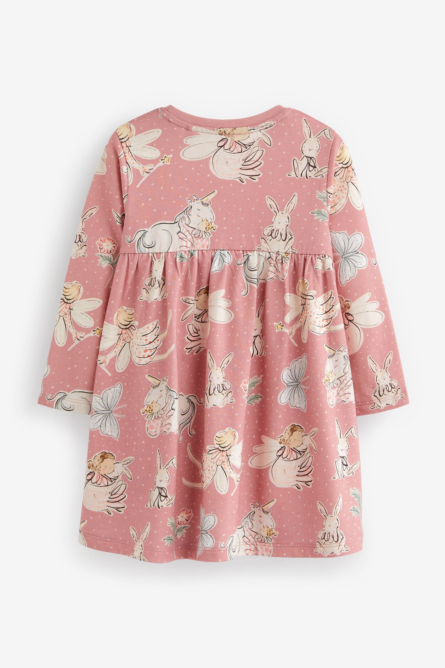 Pink Fairy Long Sleeve Jersey Dress (3mths-7yrs)