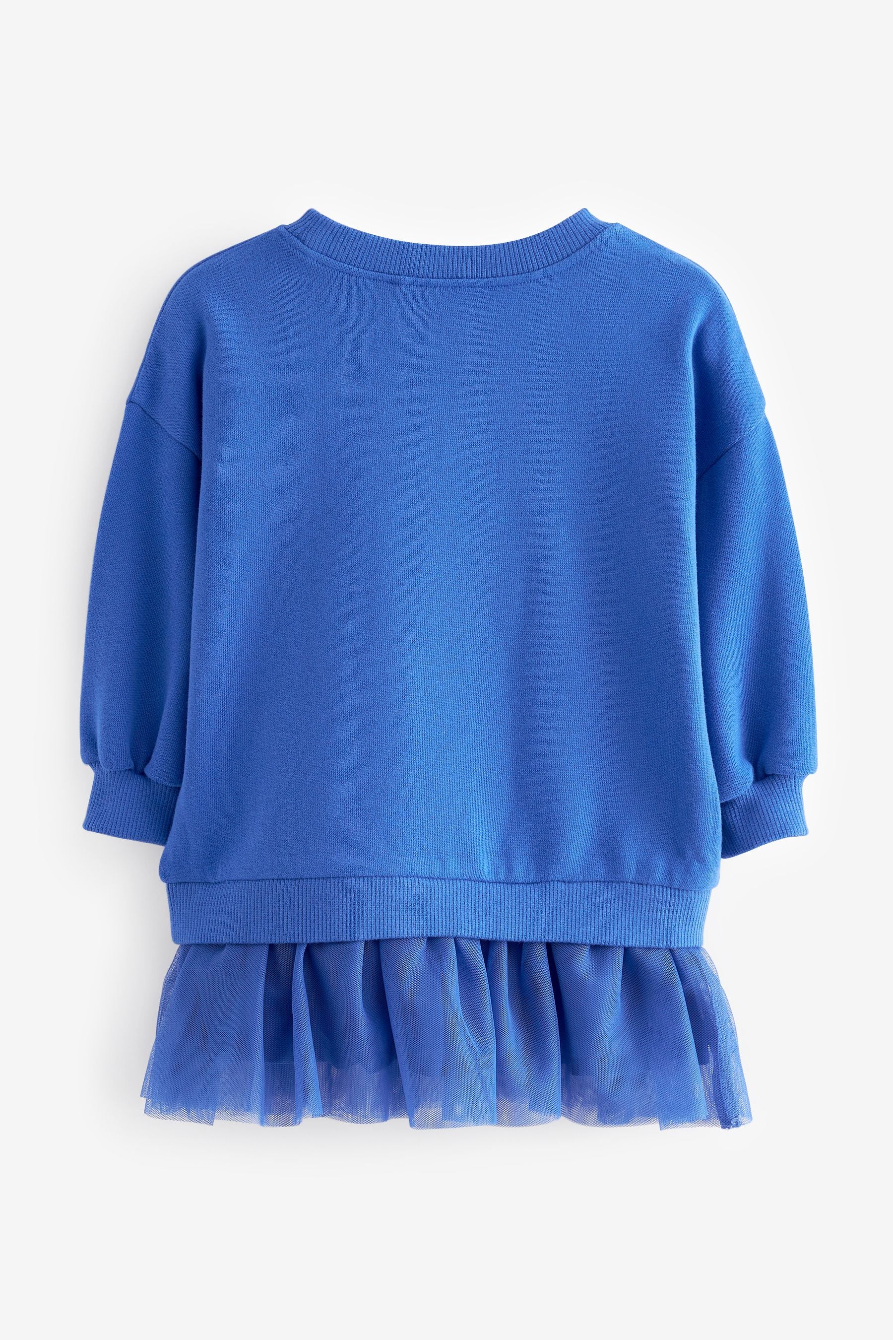 Blue 2-In-1 Sequin Sweatshirt Party Dress (3mths-7yrs)