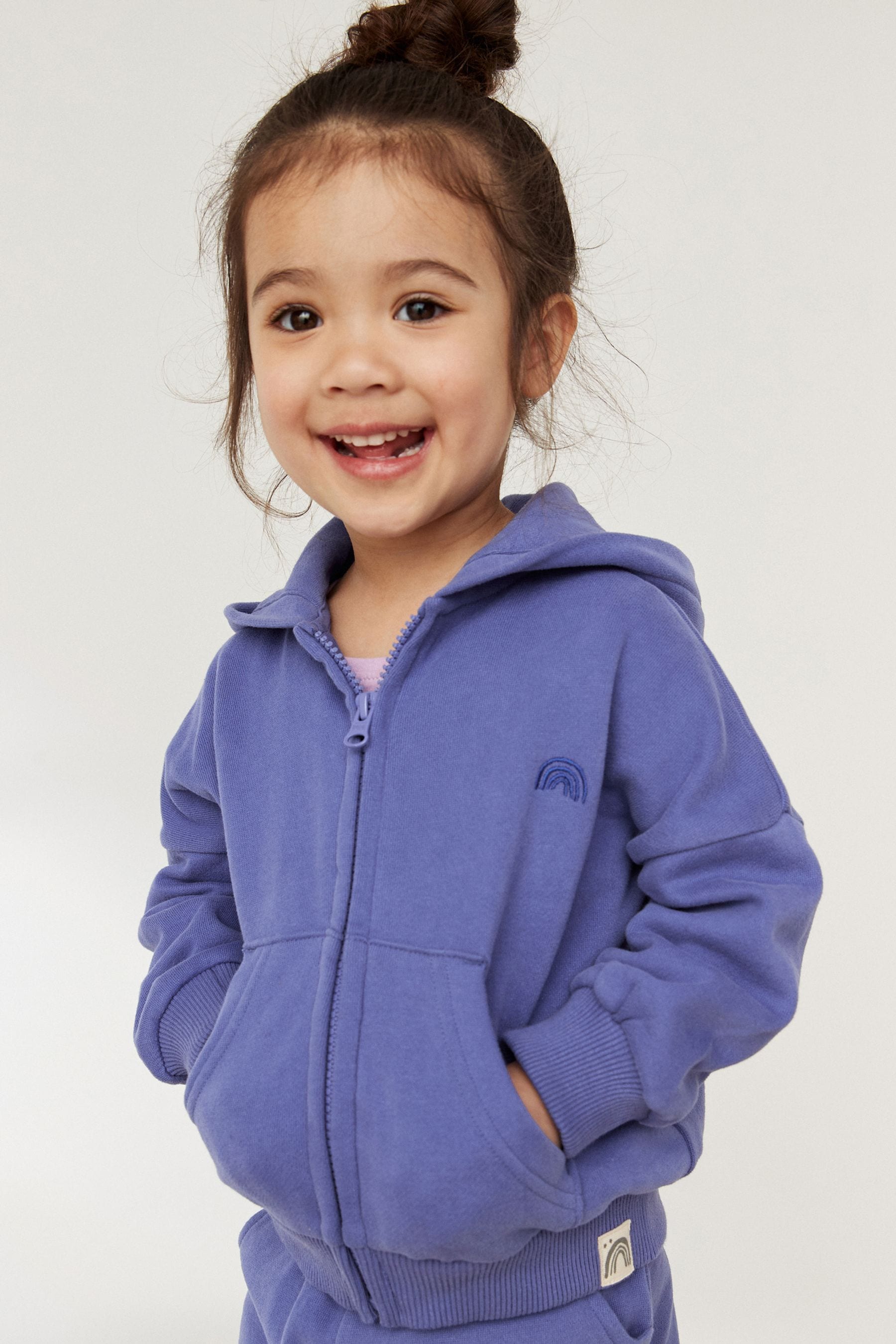 Bright Purple Zip Through Hoodie (3mths-7yrs)