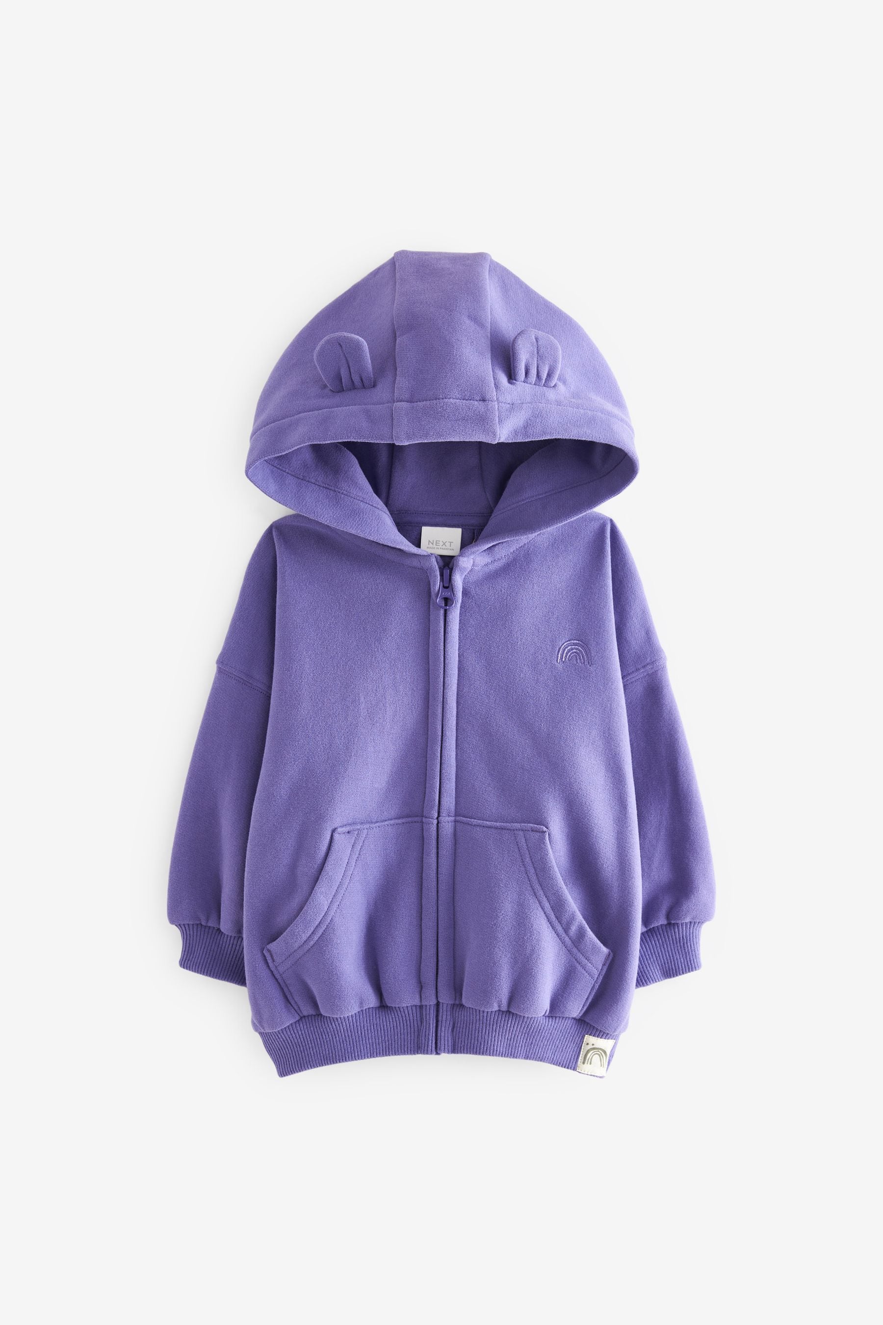 Bright Purple Zip Through Hoodie (3mths-7yrs)