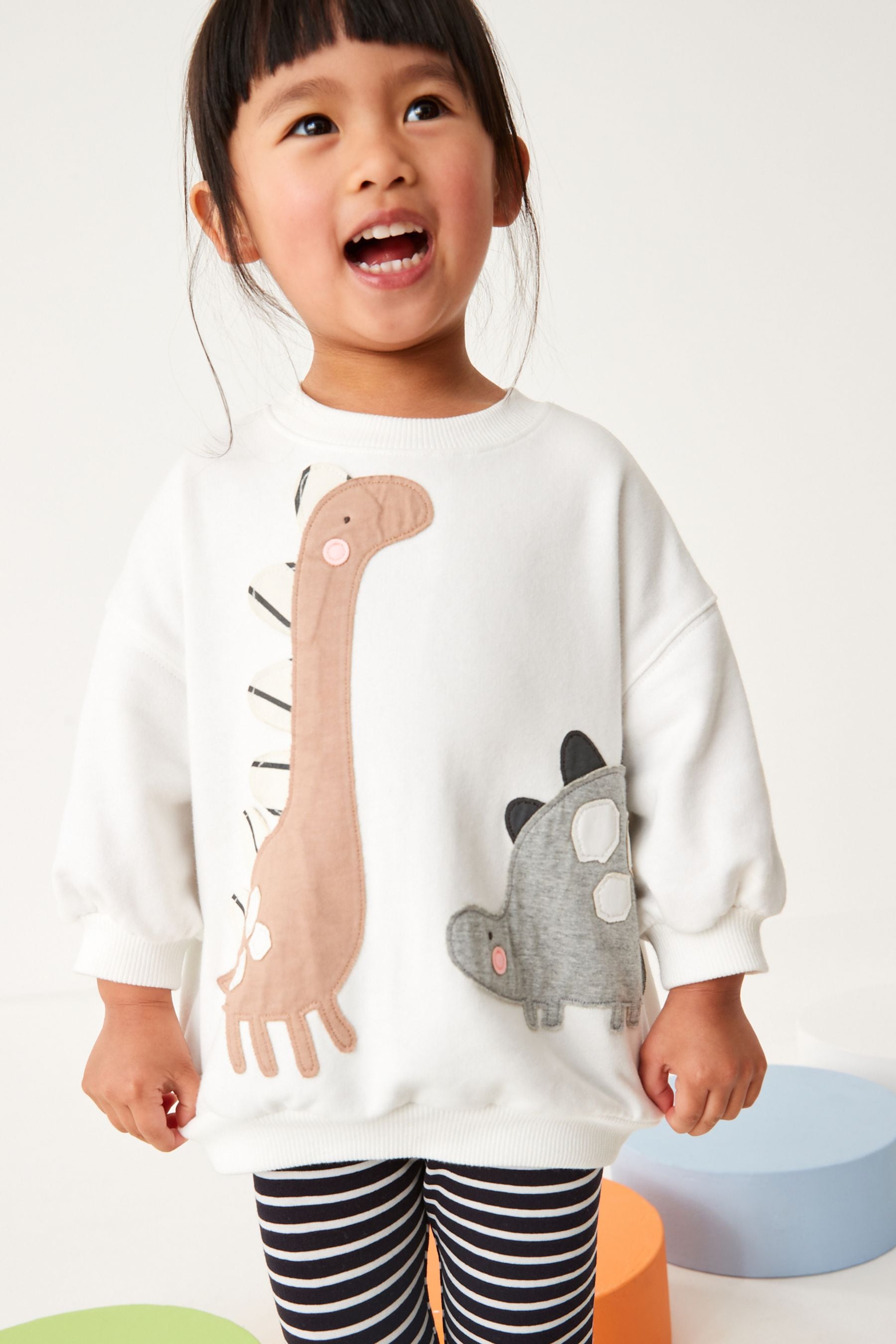 Monochrome Dinosaur Character Sweat and Leggings Set (3mths-7yrs)