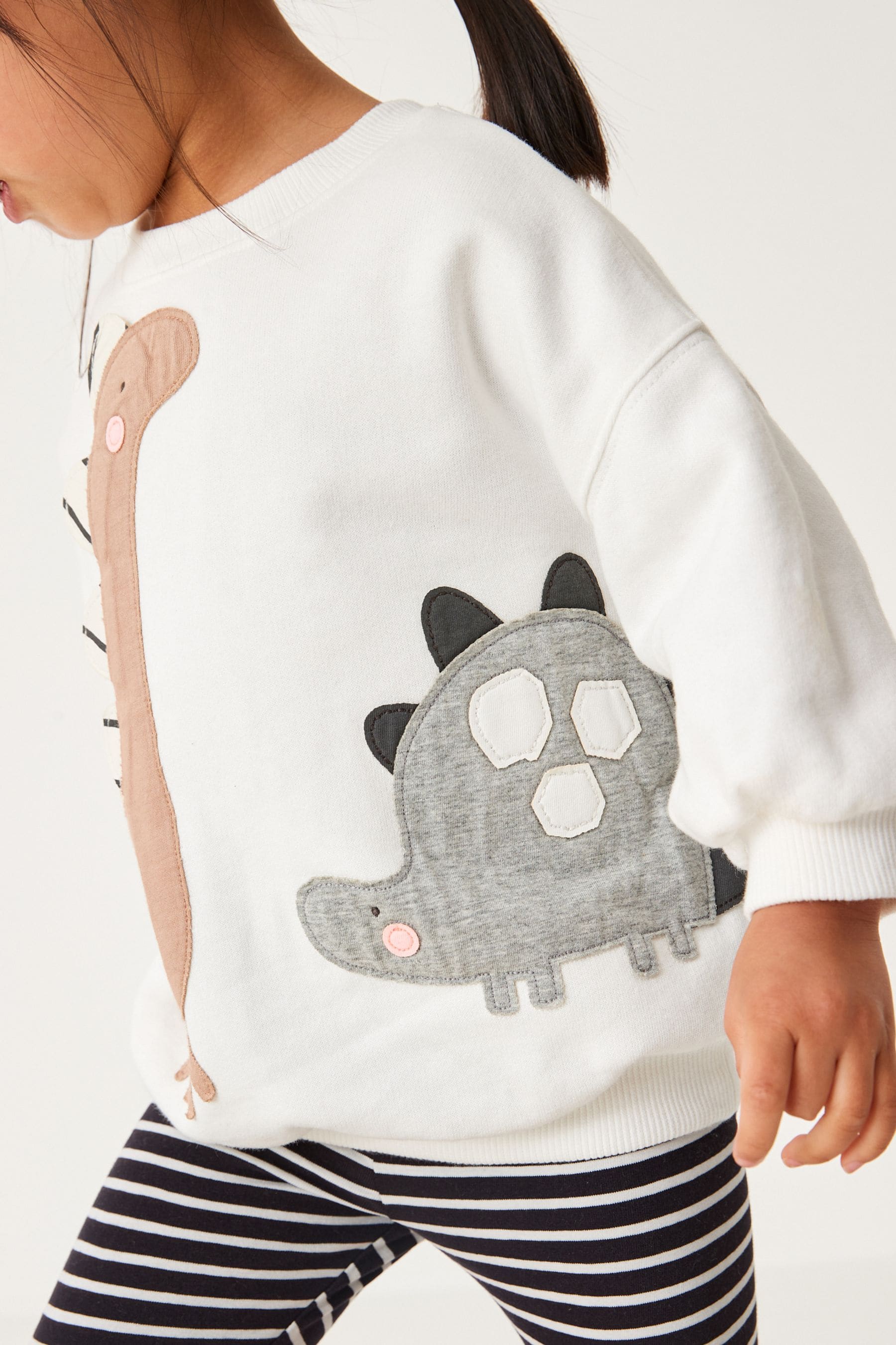 Monochrome Dinosaur Character Sweat and Leggings Set (3mths-7yrs)