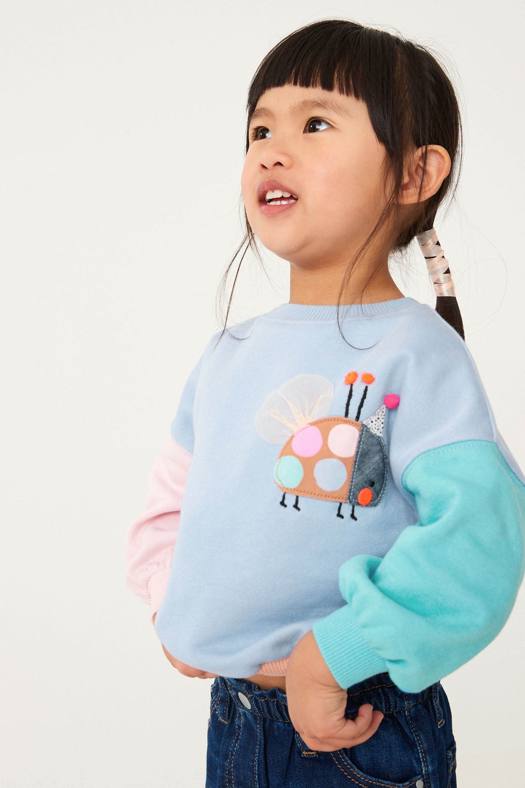 Blue Ladybird Sweatshirt (3mths-7yrs)