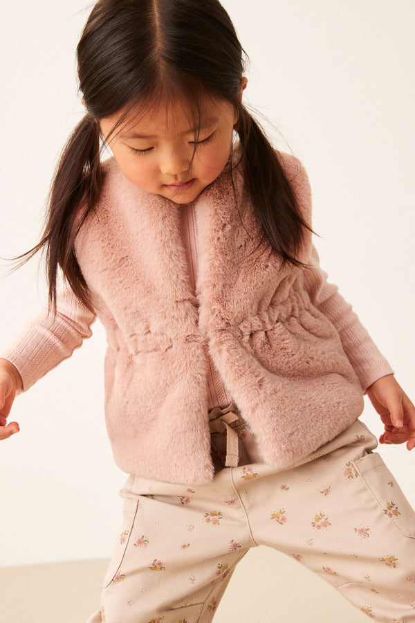 Pink Faux Fur Gilet (3mths-7yrs)