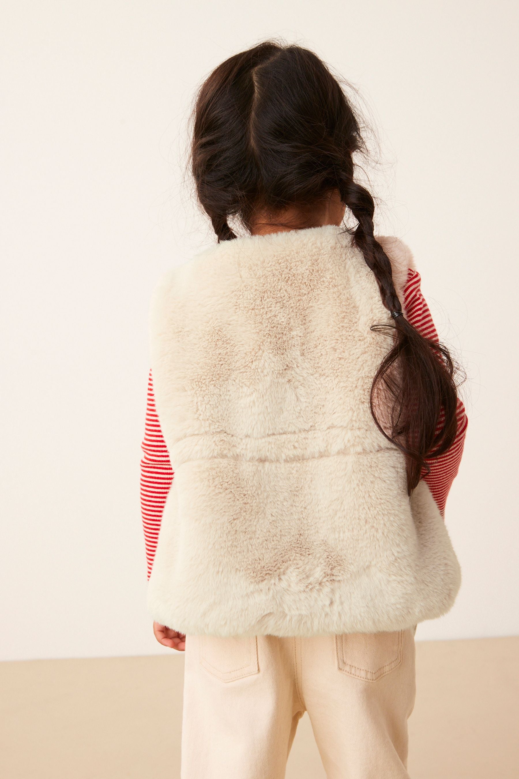 Cream Faux Fur Gilet (3mths-7yrs)