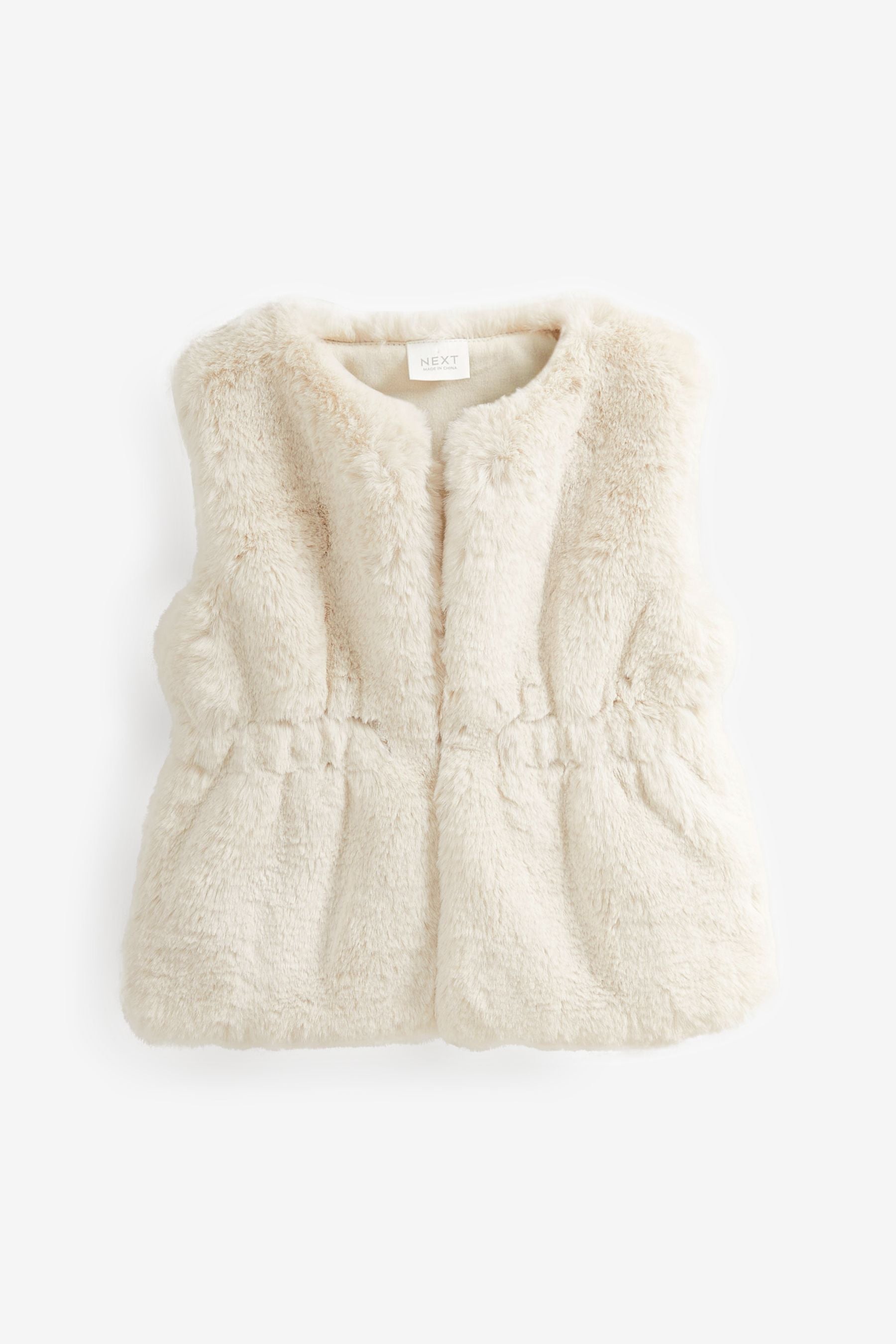 Cream Faux Fur Gilet (3mths-7yrs)