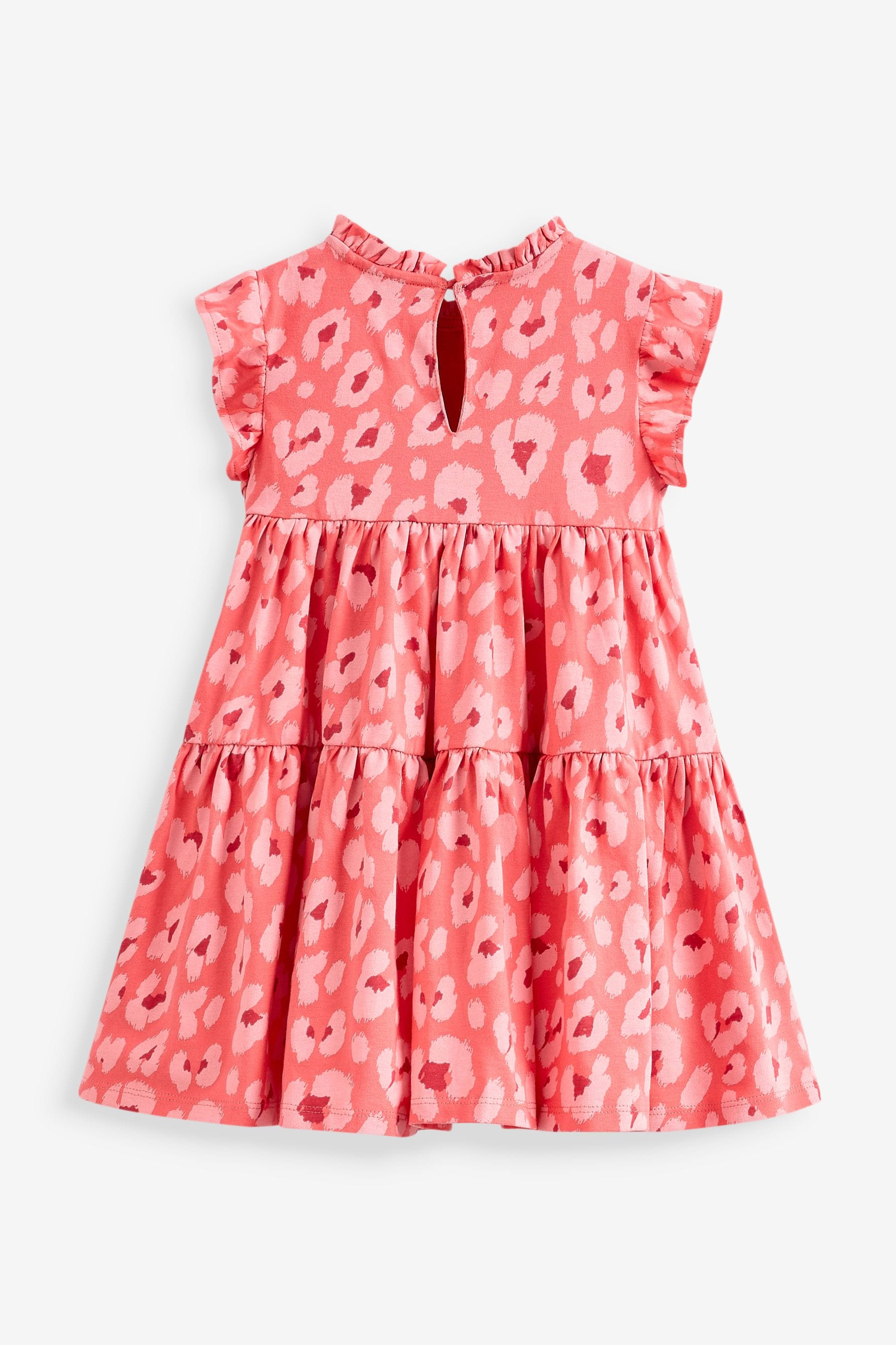 Pink Short Sleeve Tiered Jersey Dress (3mths-7yrs)