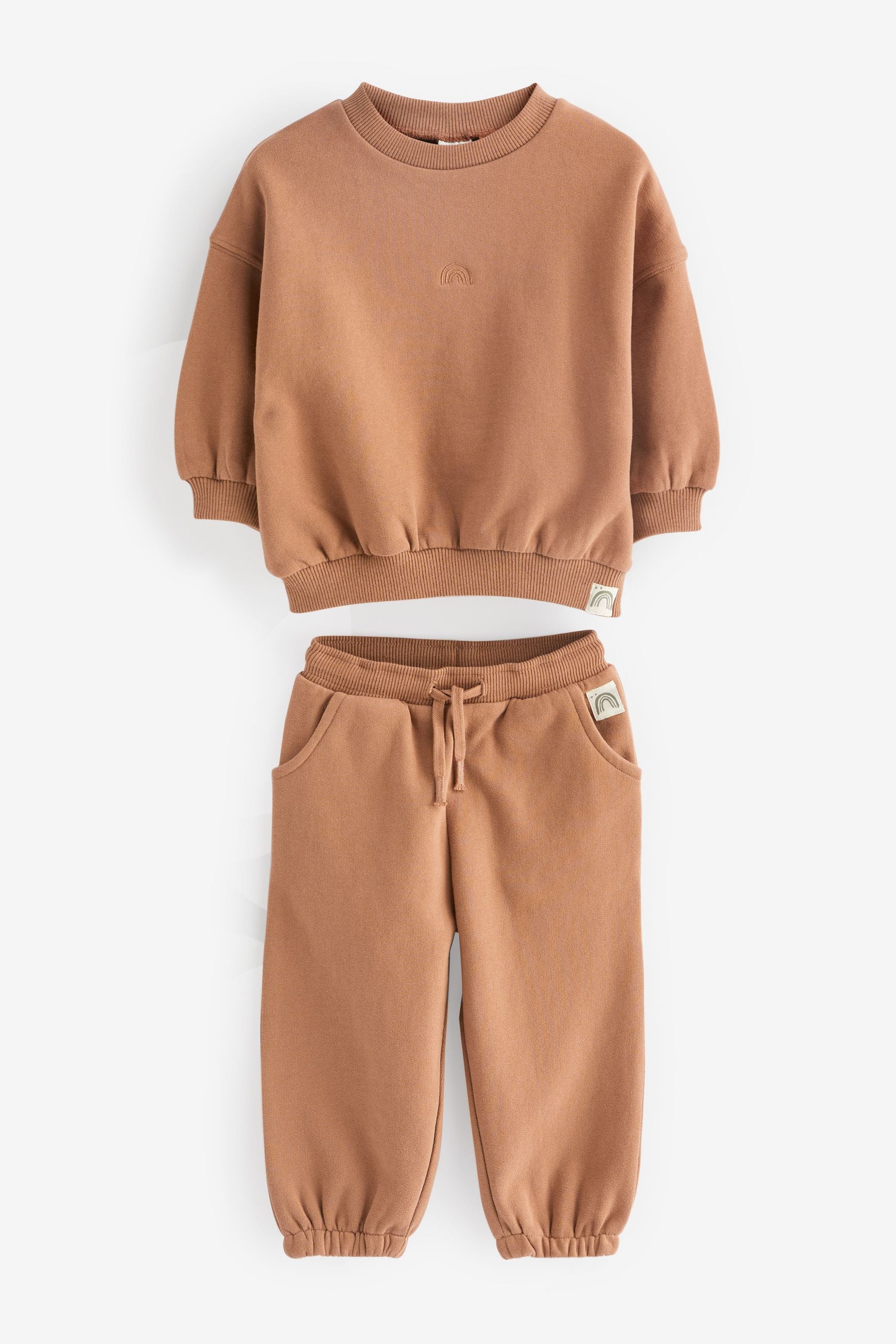 Brown Soft Touch Jersey Top and Joggers Set (3mths-7yrs)