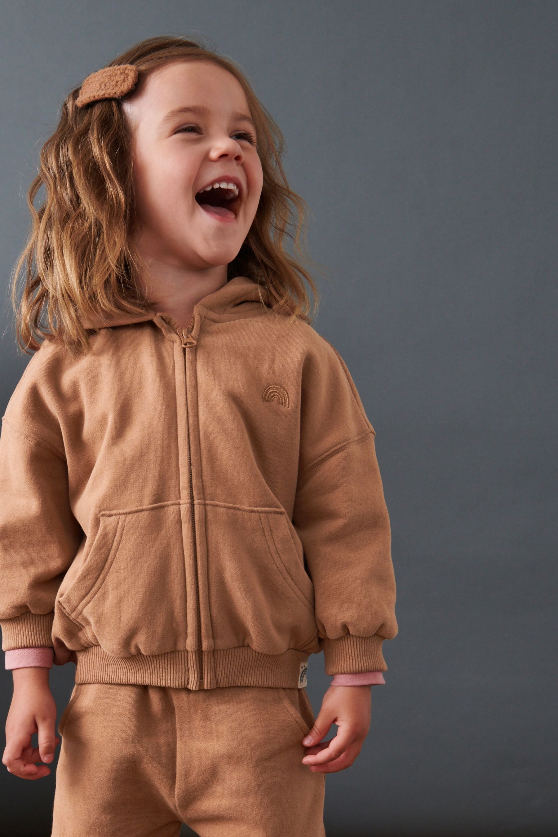 Brown Zip Through Hoodie (3mths-7yrs)