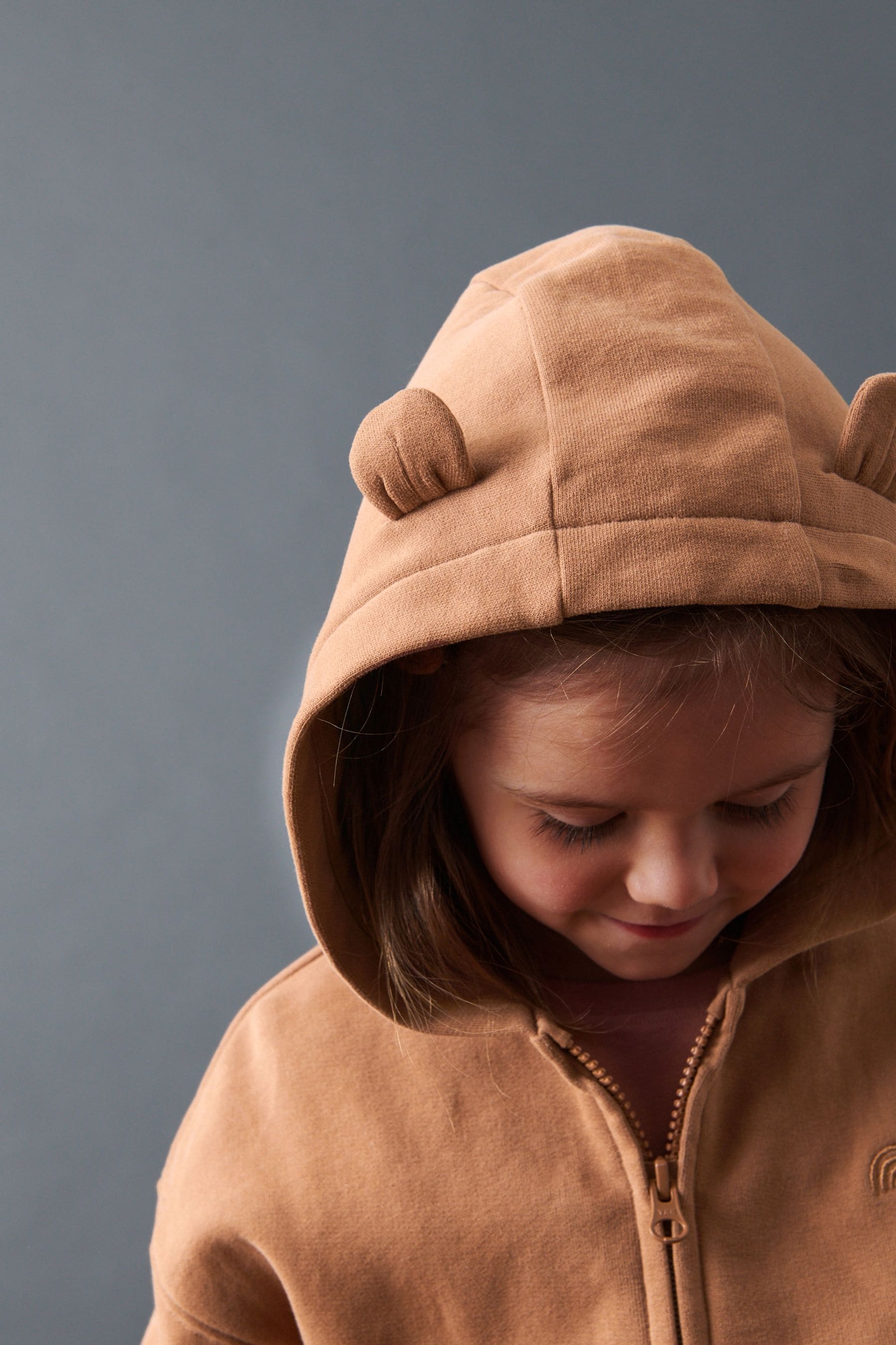 Brown Zip Through Hoodie (3mths-7yrs)