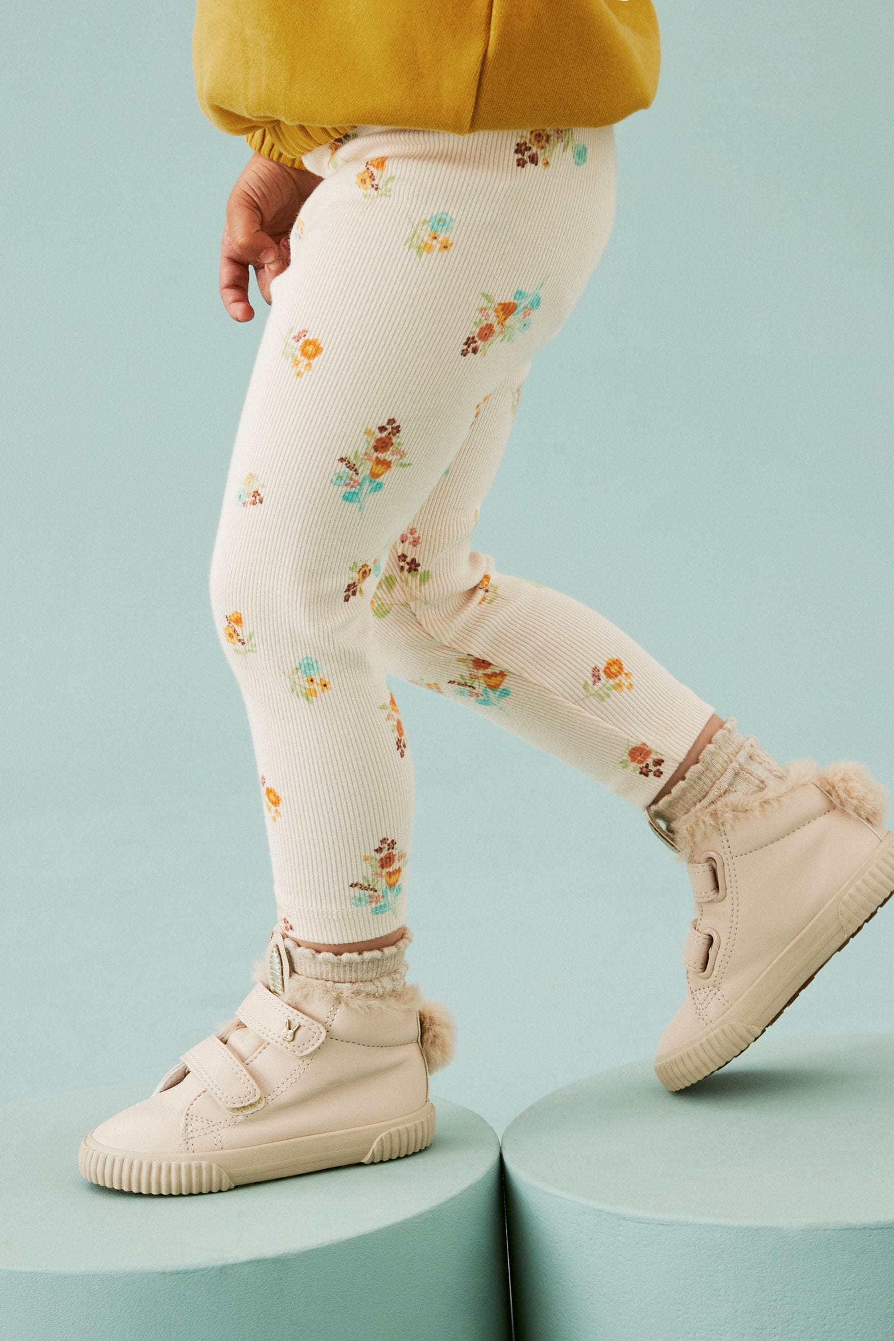 Yellow Floral Collared Sweatshirt and Leggings Set (3mths-7yrs)