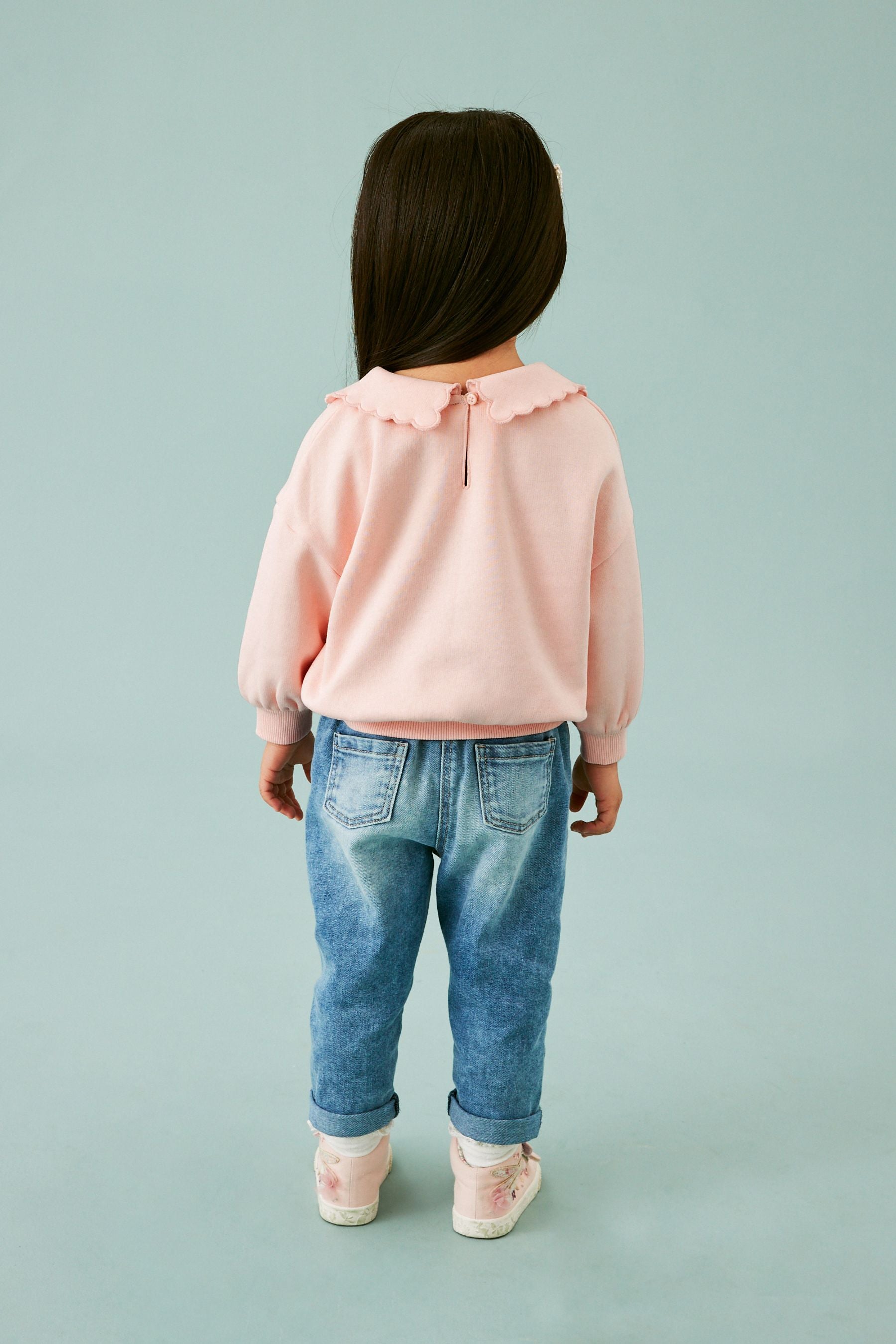 Pink Collared Sweatshirt (3mths-7yrs)