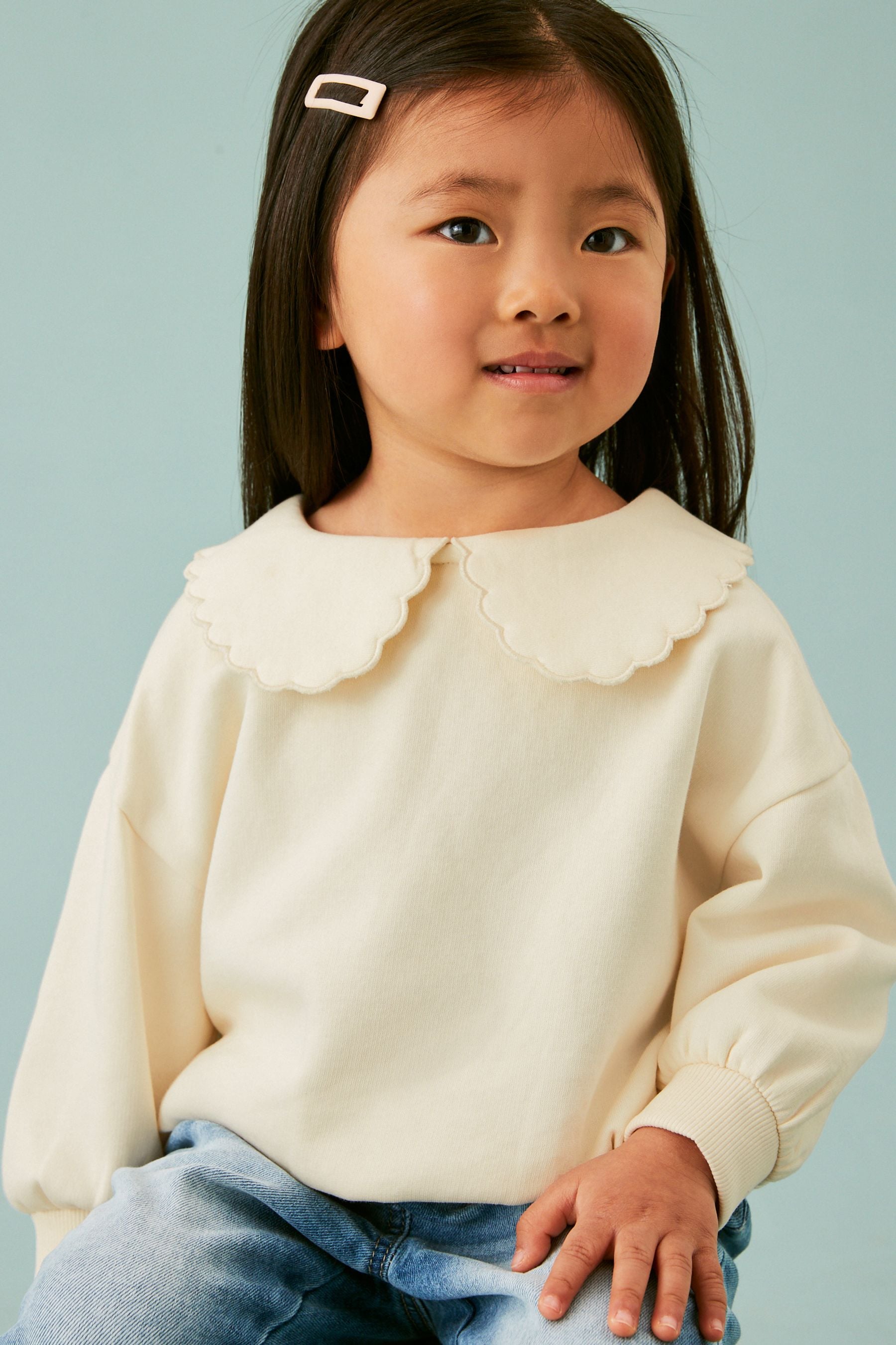 Cream Collared Sweatshirt (3mths-7yrs)