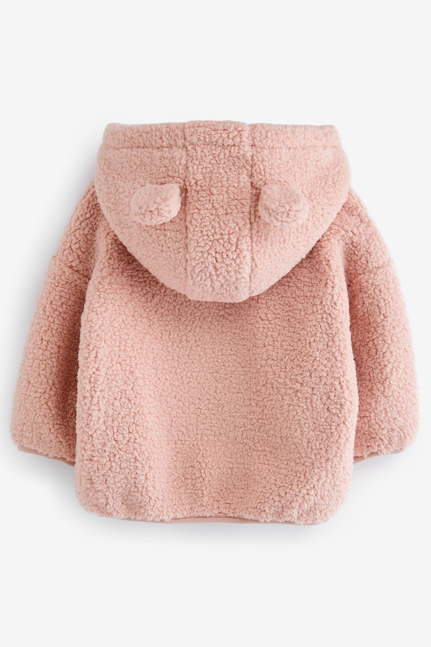 Pink Teddy Borg Fleece Zip Through Jacket (3mths-7yrs)