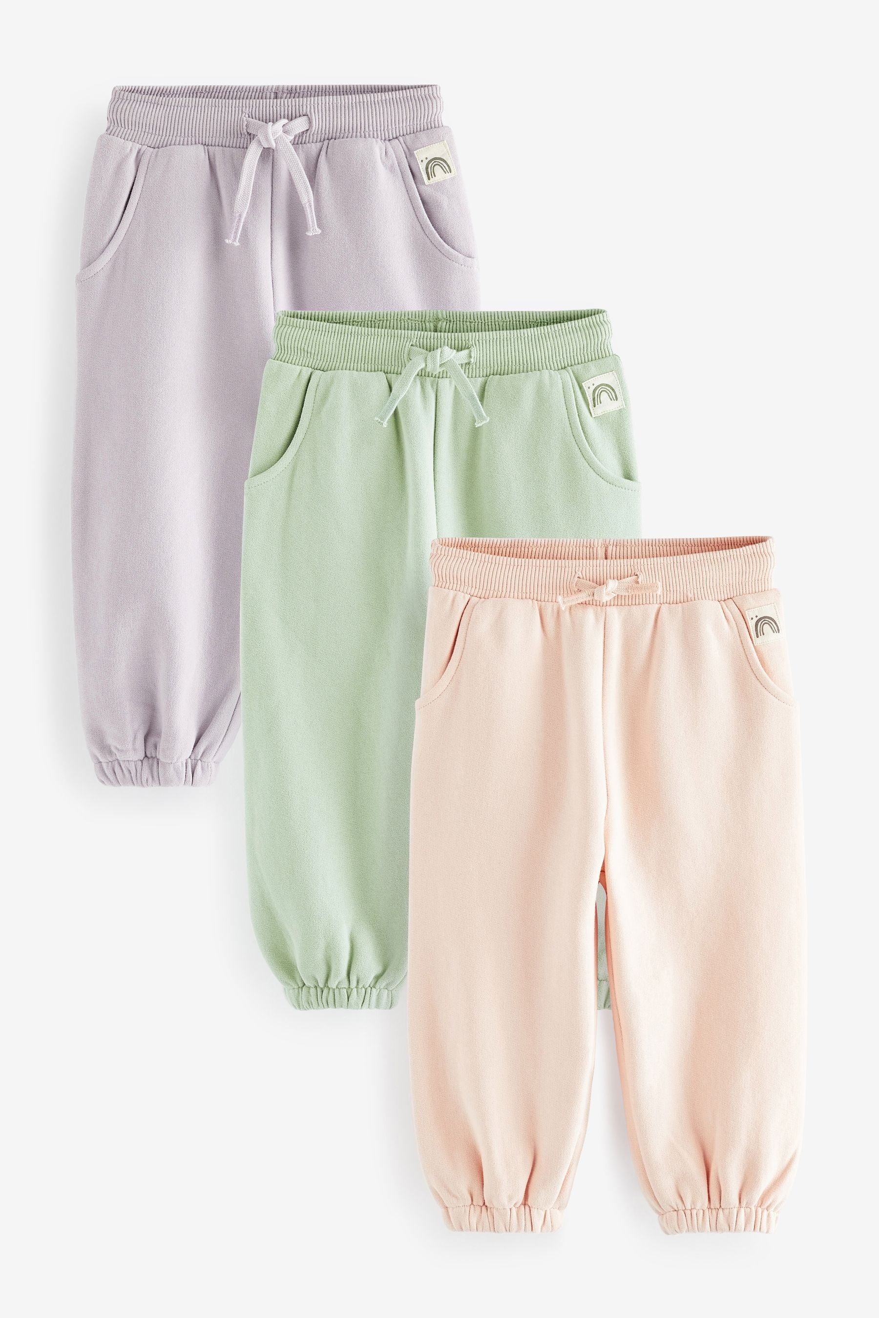 Lilac/Green/Pink 3 Pack Jogger Set (3mths-7yrs)