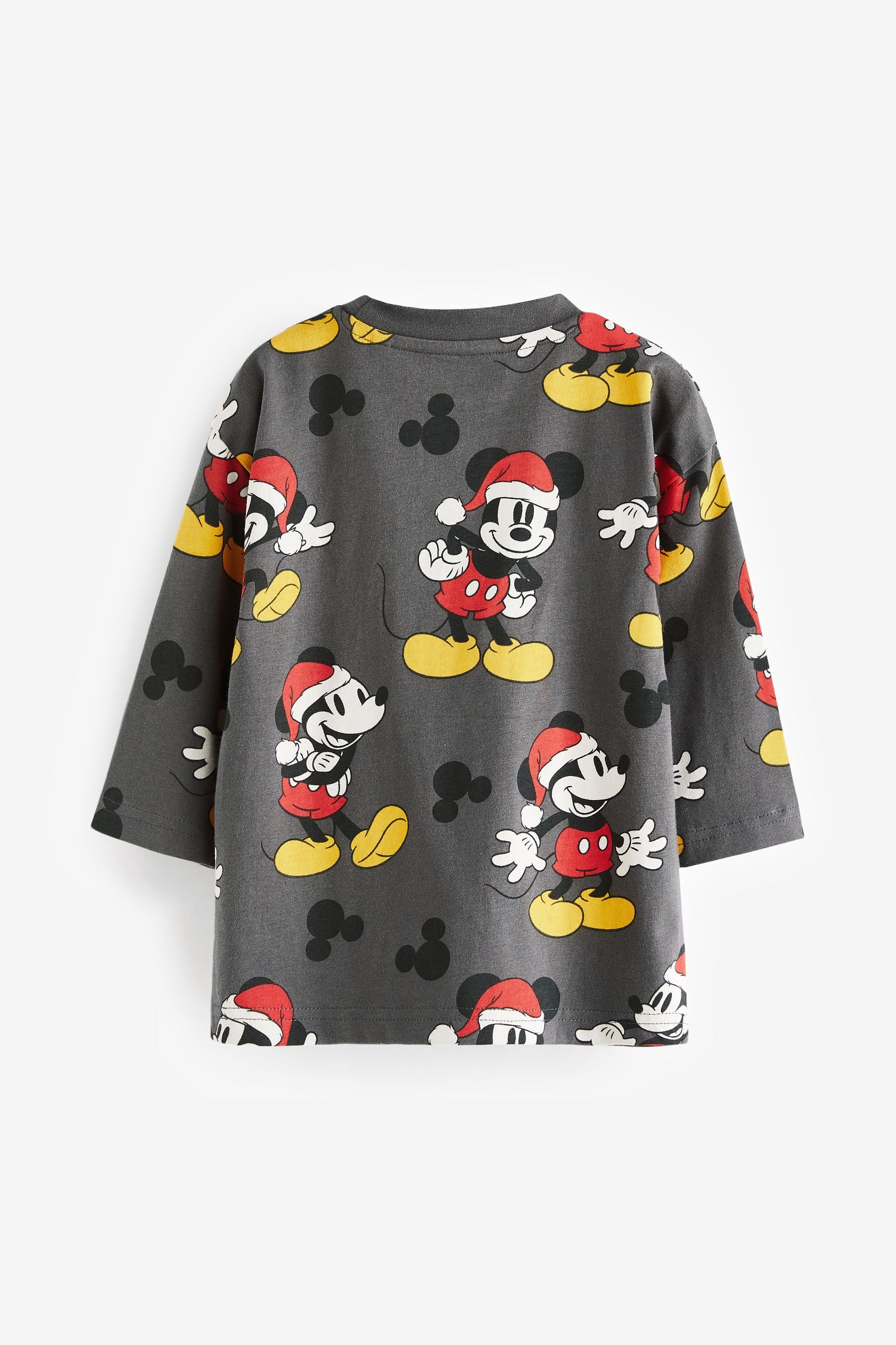 Navy Blue Mickey Mouse Christmas Long Sleeve T-Shirt (3mths-8yrs)