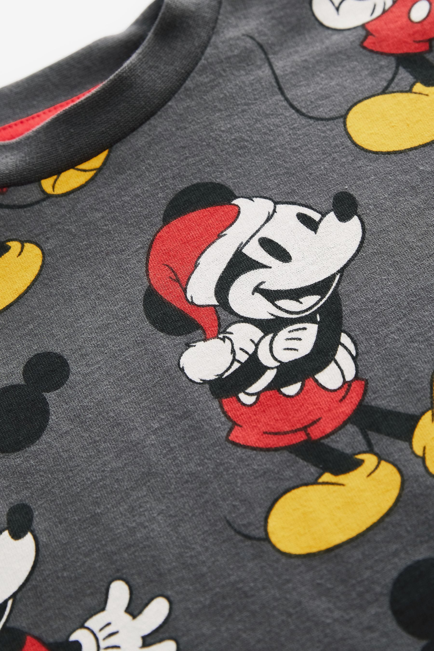 Navy Blue Mickey Mouse Christmas Long Sleeve T-Shirt (3mths-8yrs)