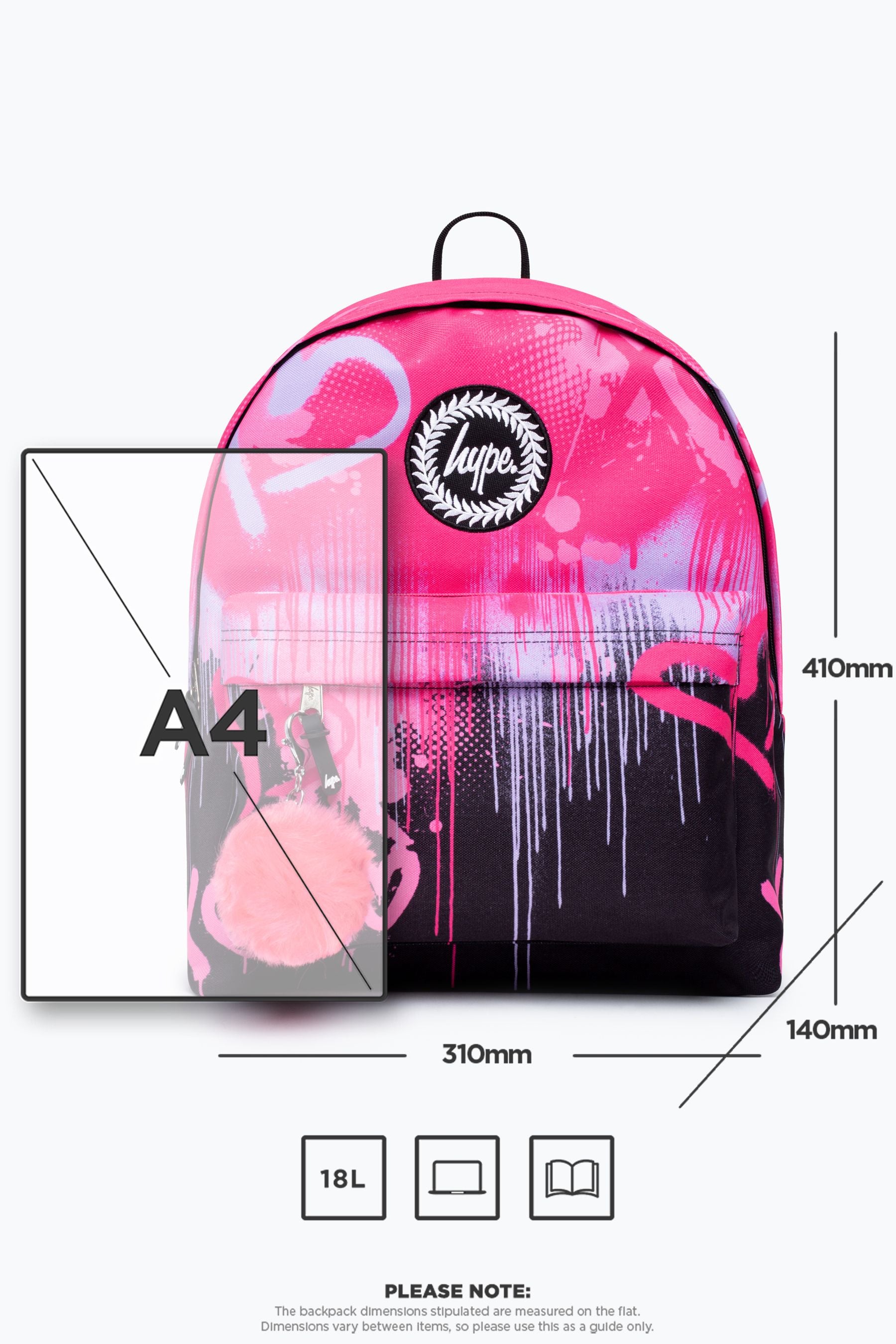 Pink Hype. Pink Hearts Drip Backpack