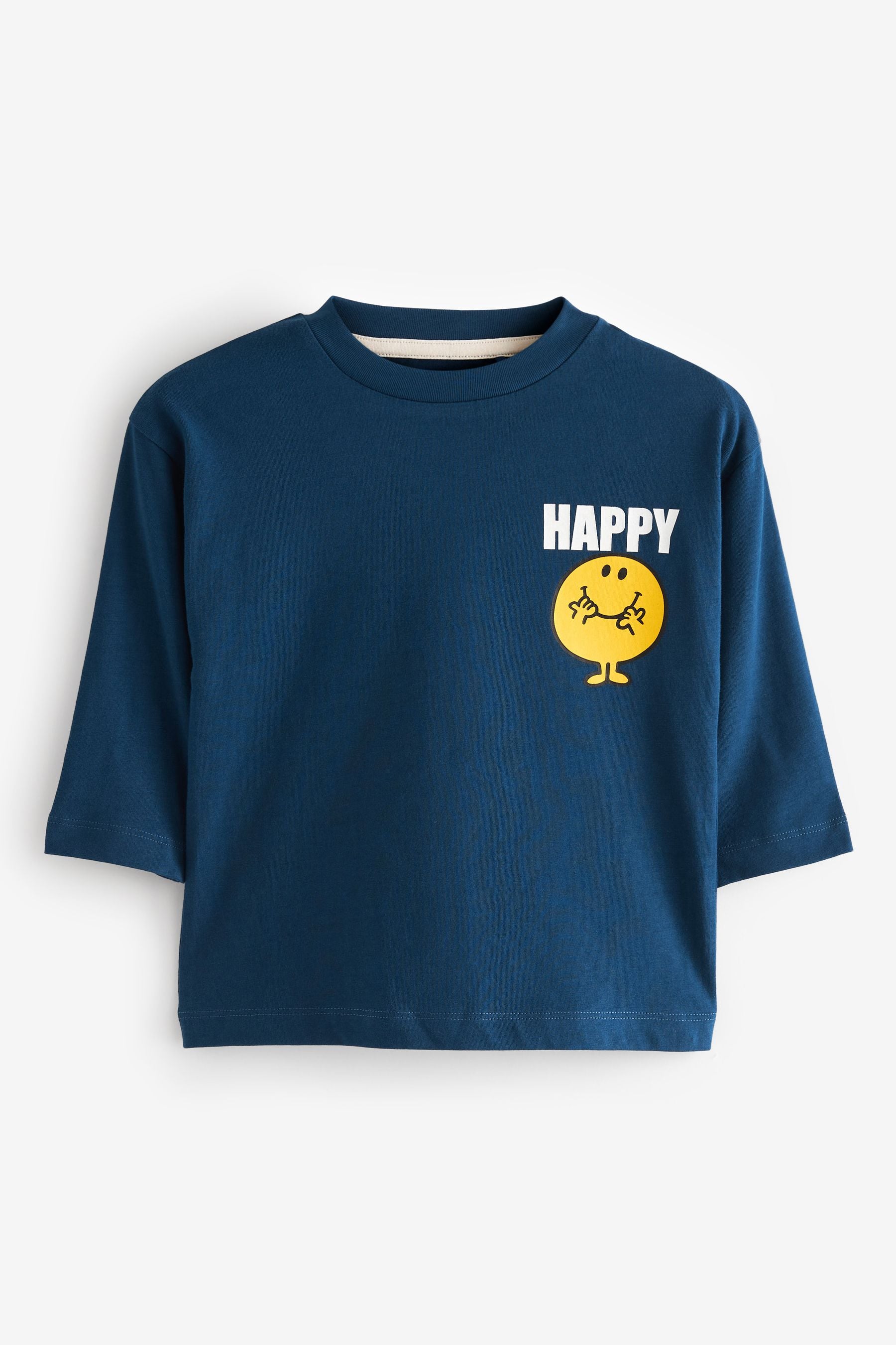 Blue Happy Mr. Men Long Sleeve T-Shirt (3mths-8yrs)