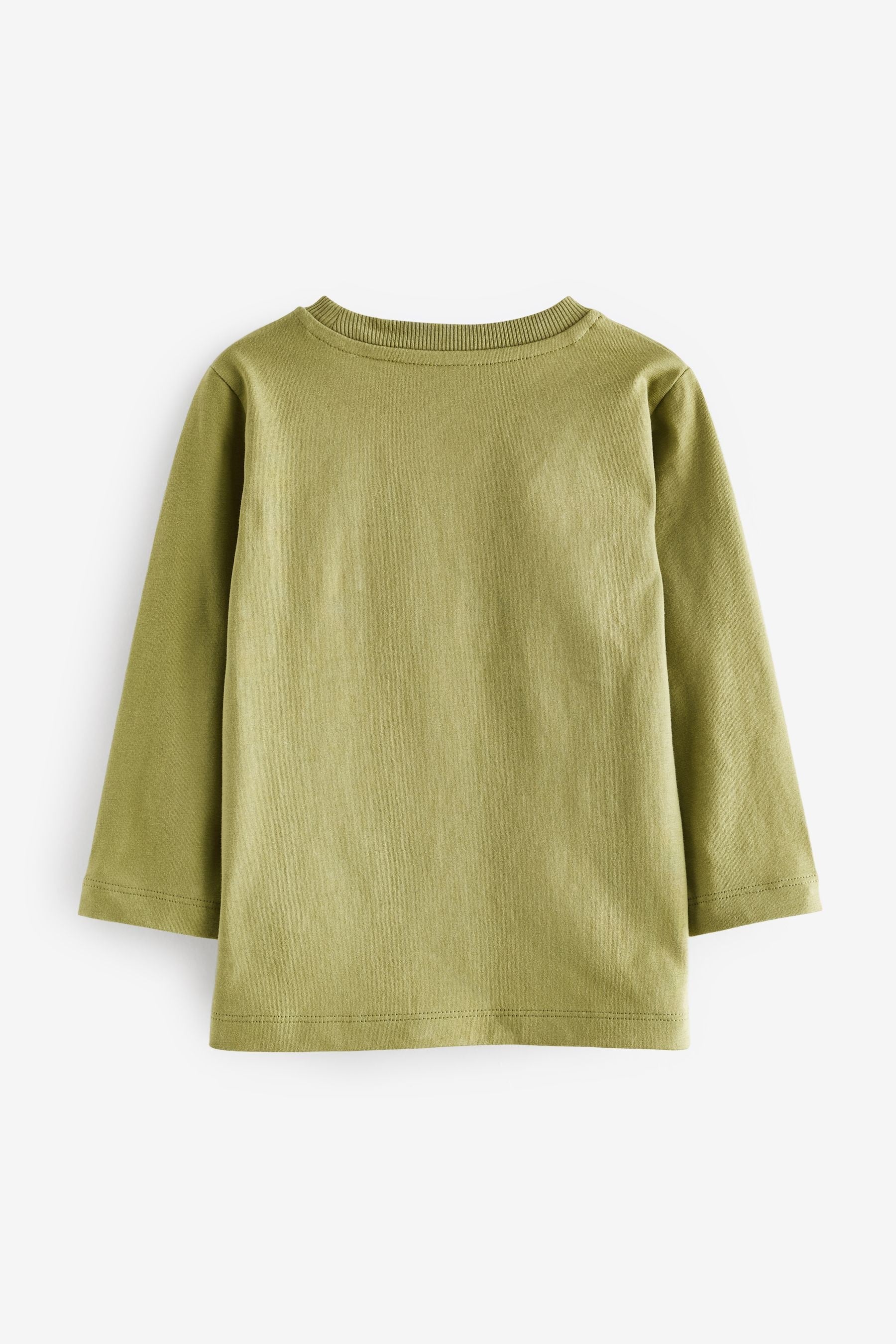 Khaki Green Jurassic Park Long Sleeve T-Shirt (3mths-8yrs)