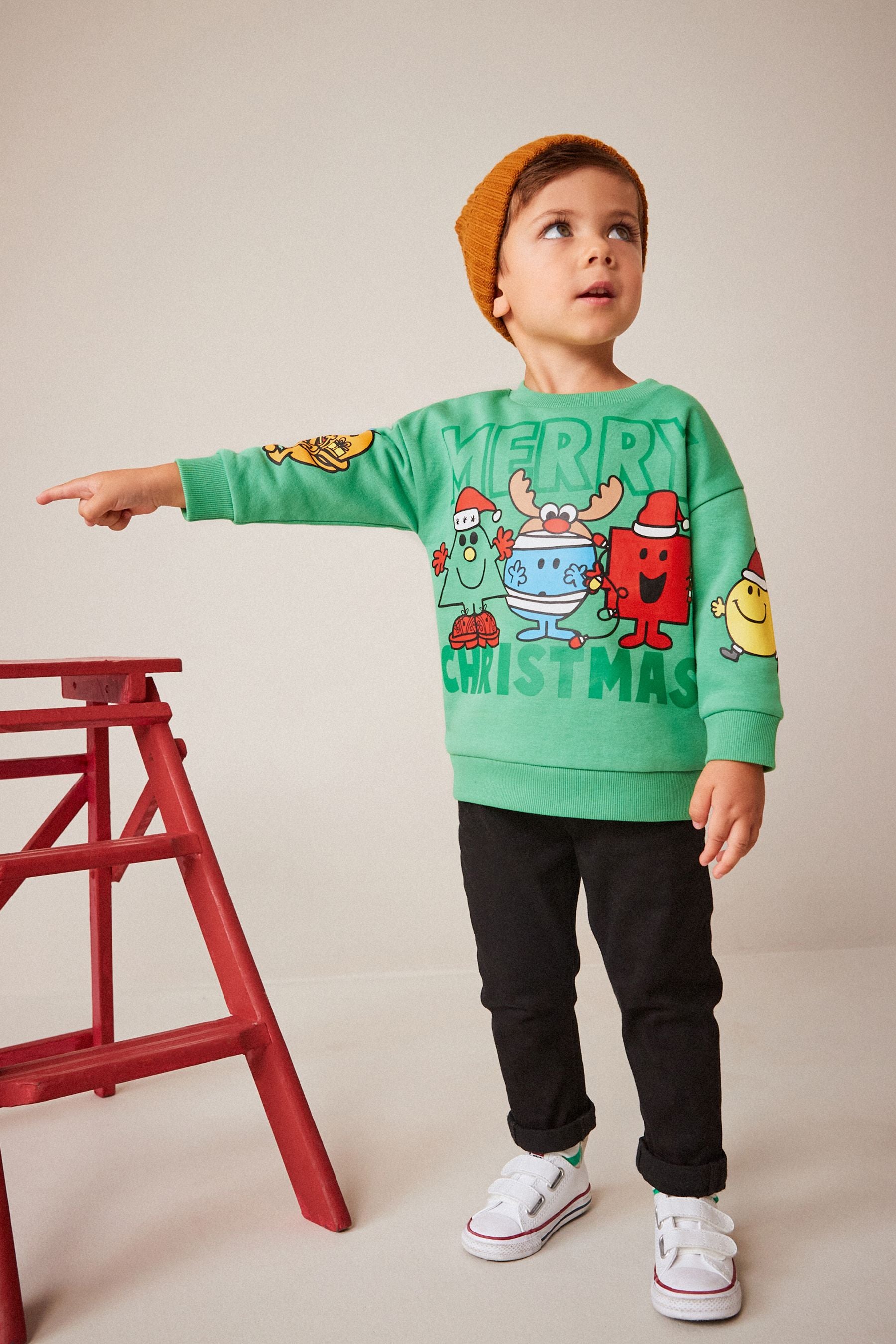 Green Christmas Mr. Men Sweatshirt (3mths-8yrs)