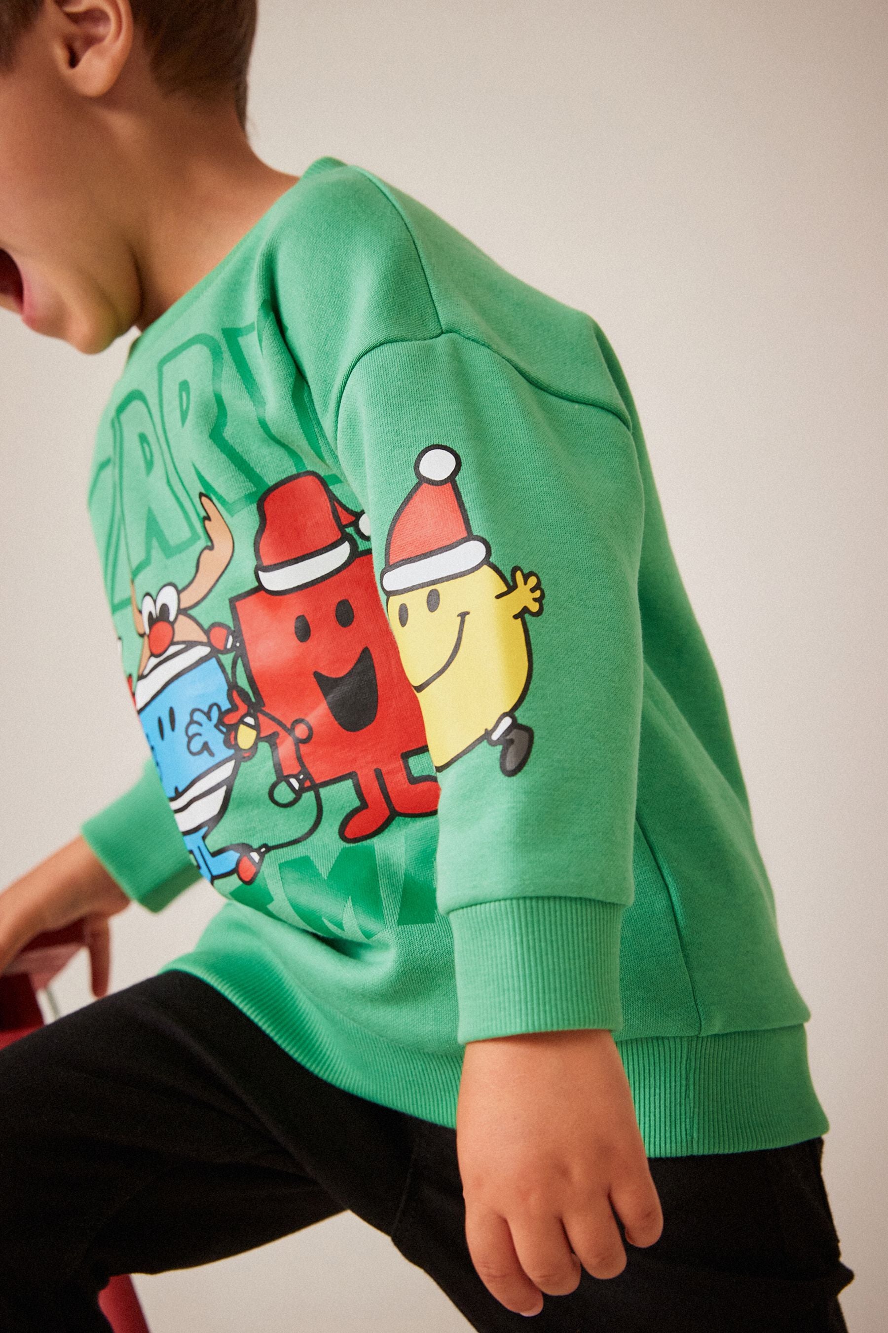 Green Christmas Mr. Men Sweatshirt (3mths-8yrs)