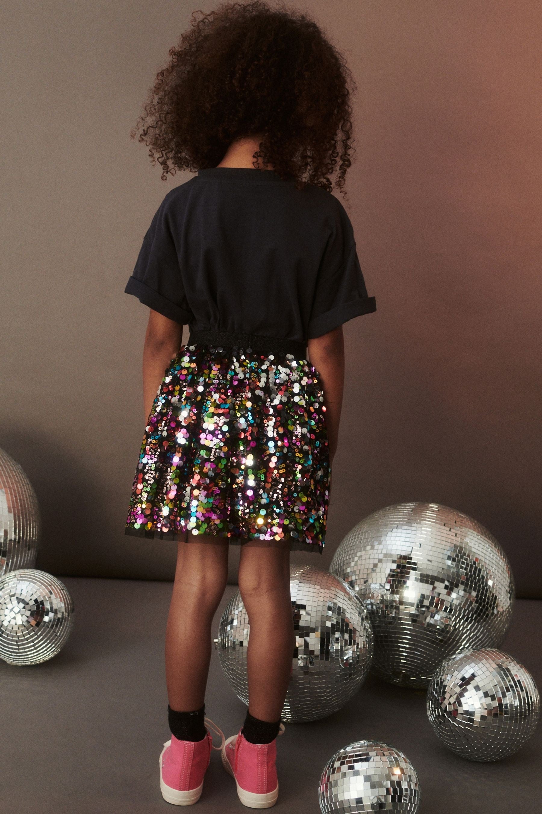 Rainbow Sequin Skirt (3-16yrs)