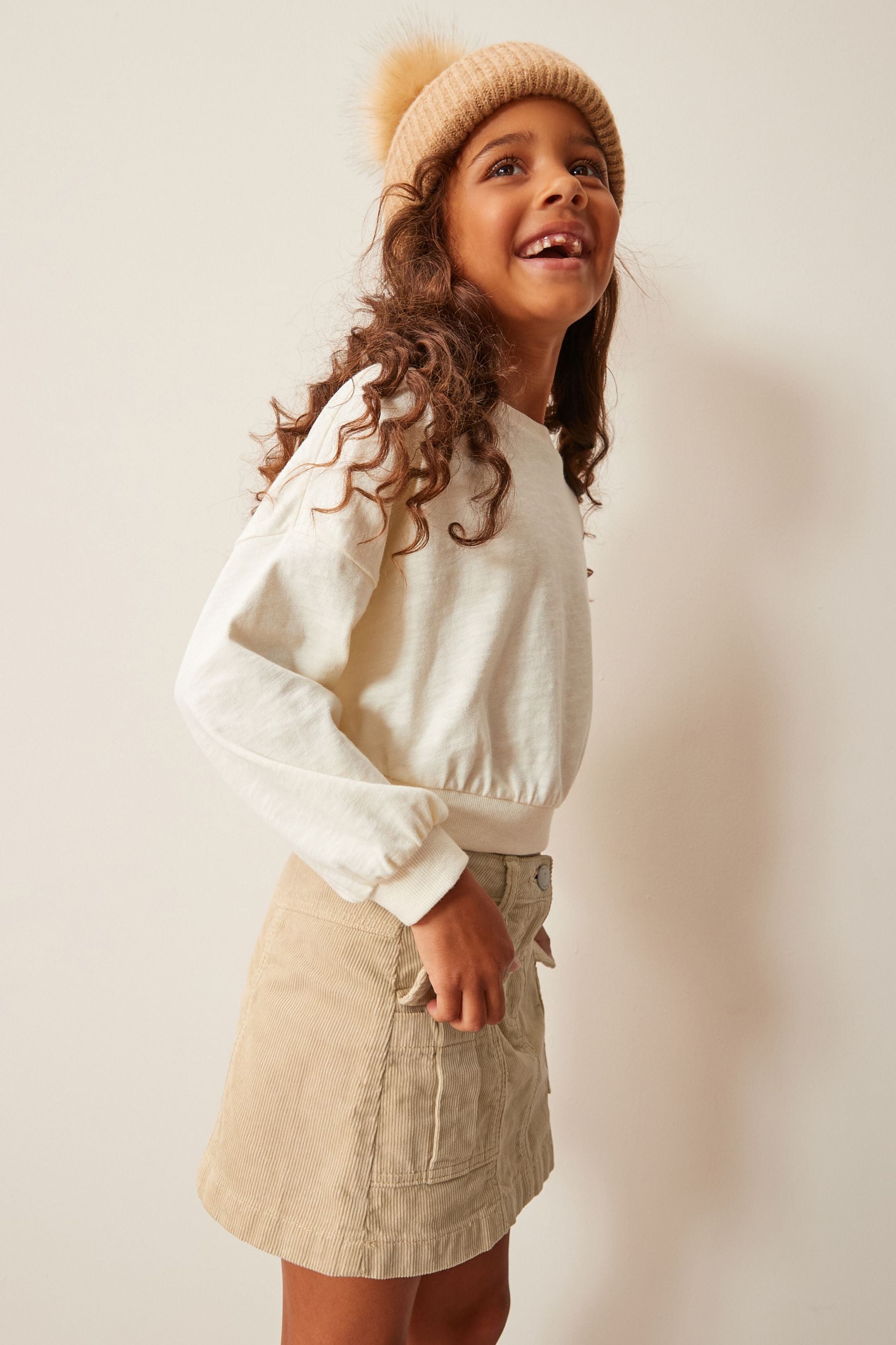 Cream Cargo Skirt (3-16yrs)