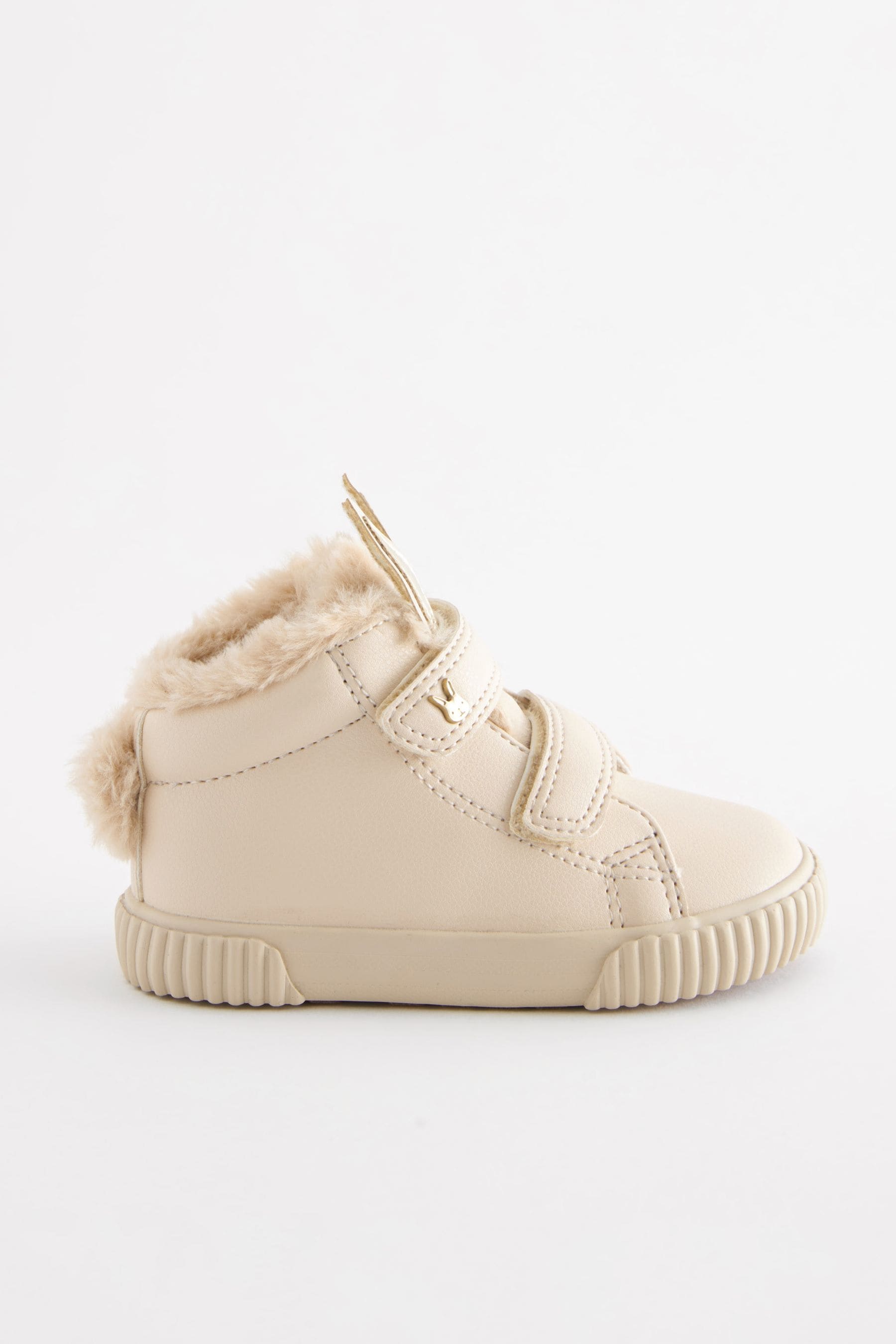 Bone White Bunny High Top Trainers