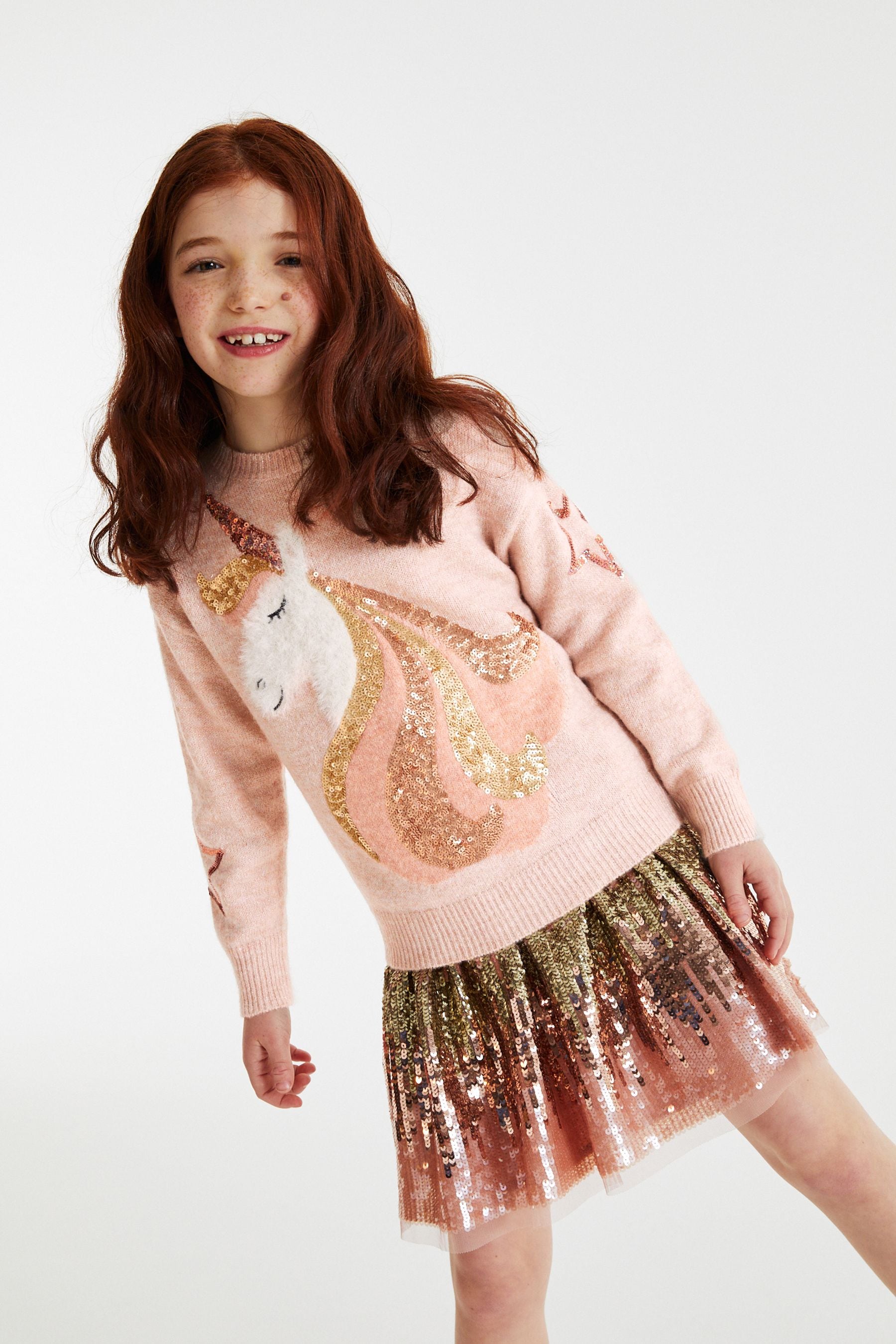 Gold Ombre Sequin Skirt (3-16yrs)