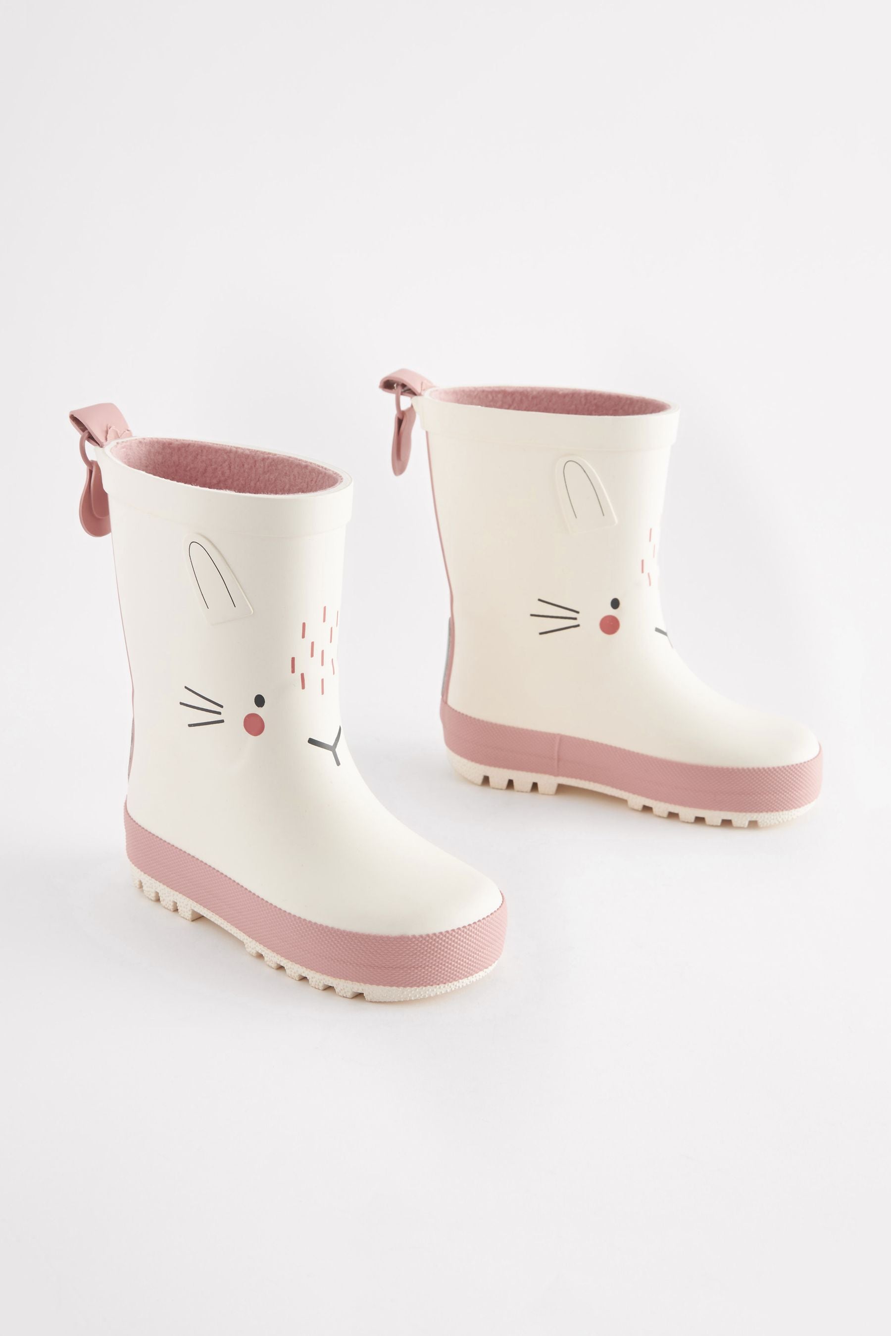 White Bunny Print Wellies