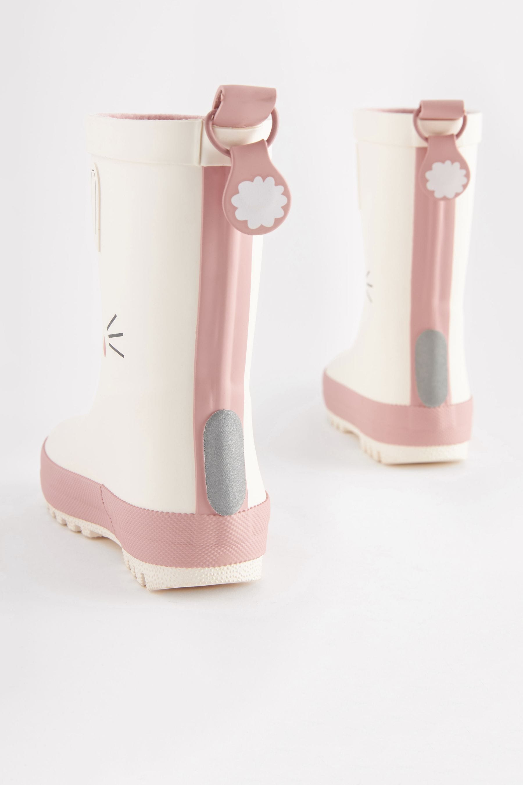 White Bunny Print Wellies