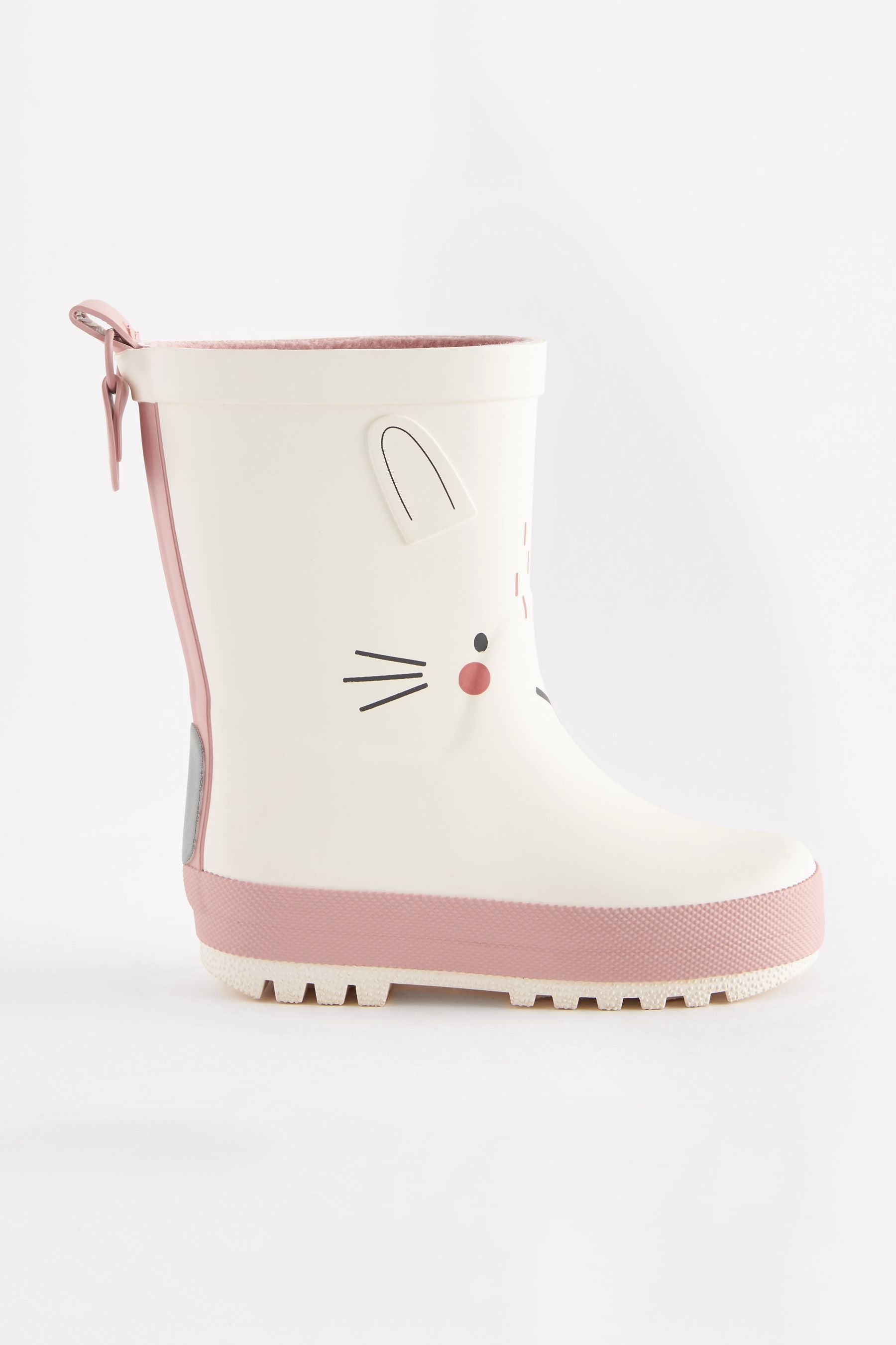 White Bunny Print Wellies